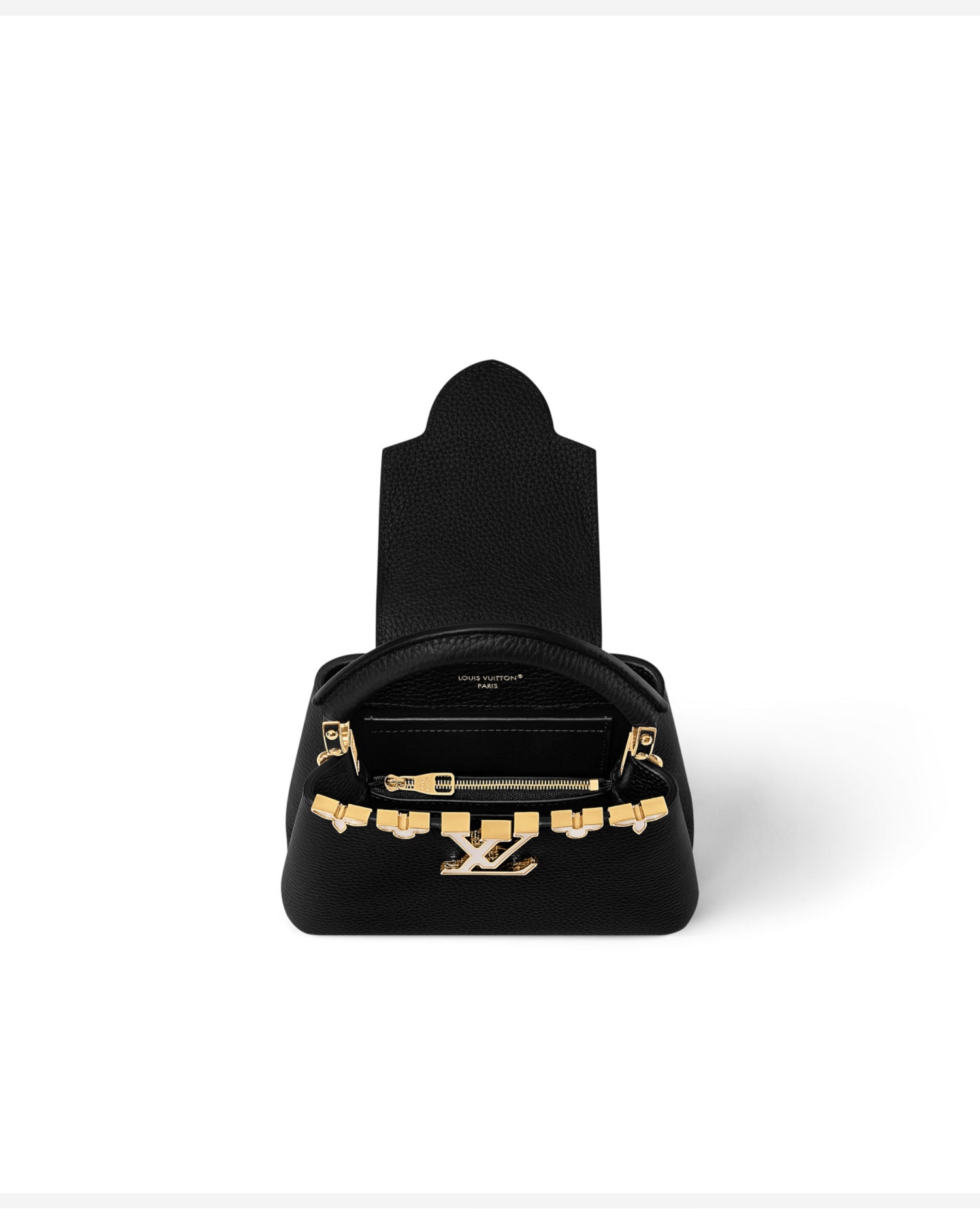 LVN Capucines Mini Black Taurillon leather - LVN Image