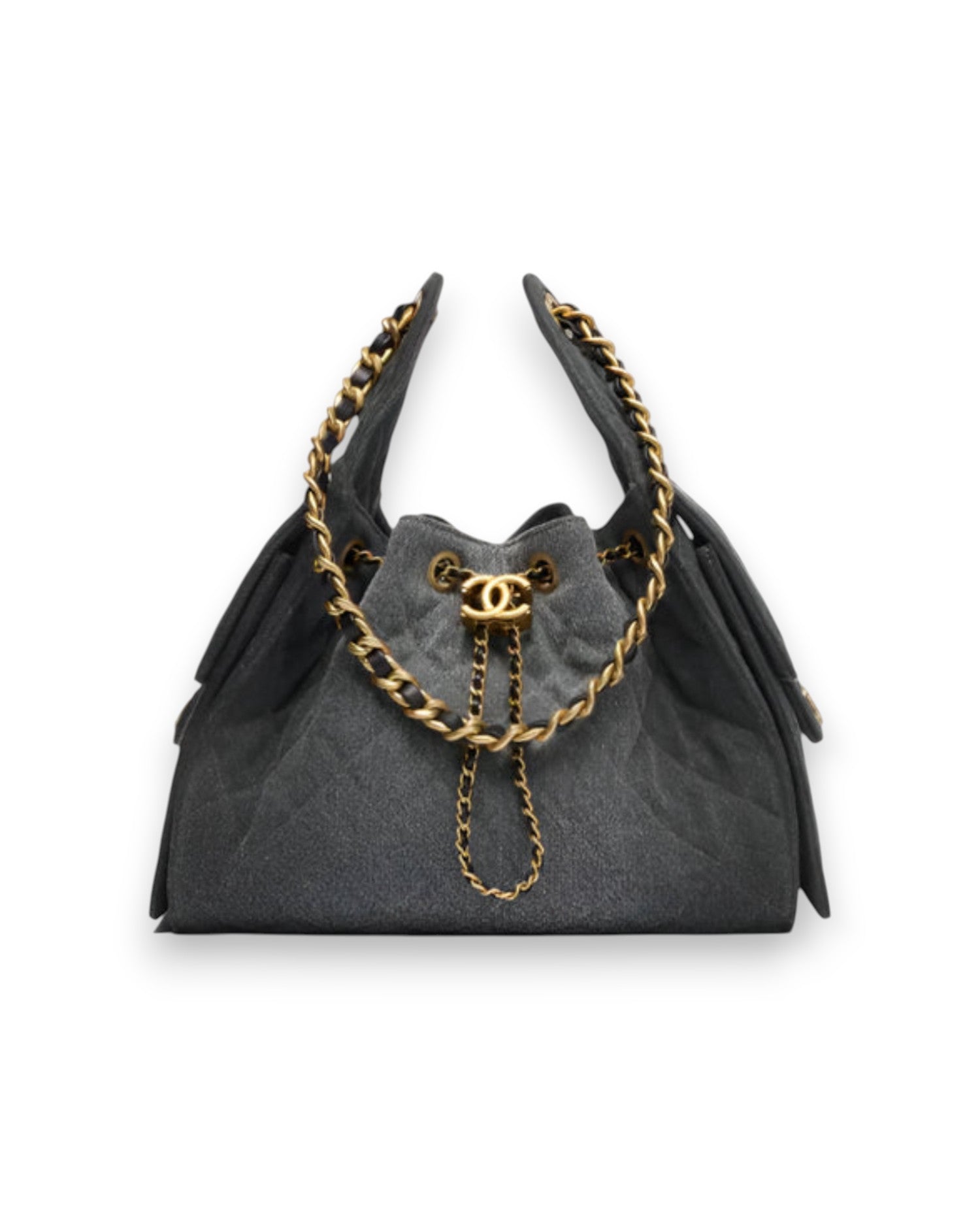 COCO 25 Small Handbag Black Washed Denim