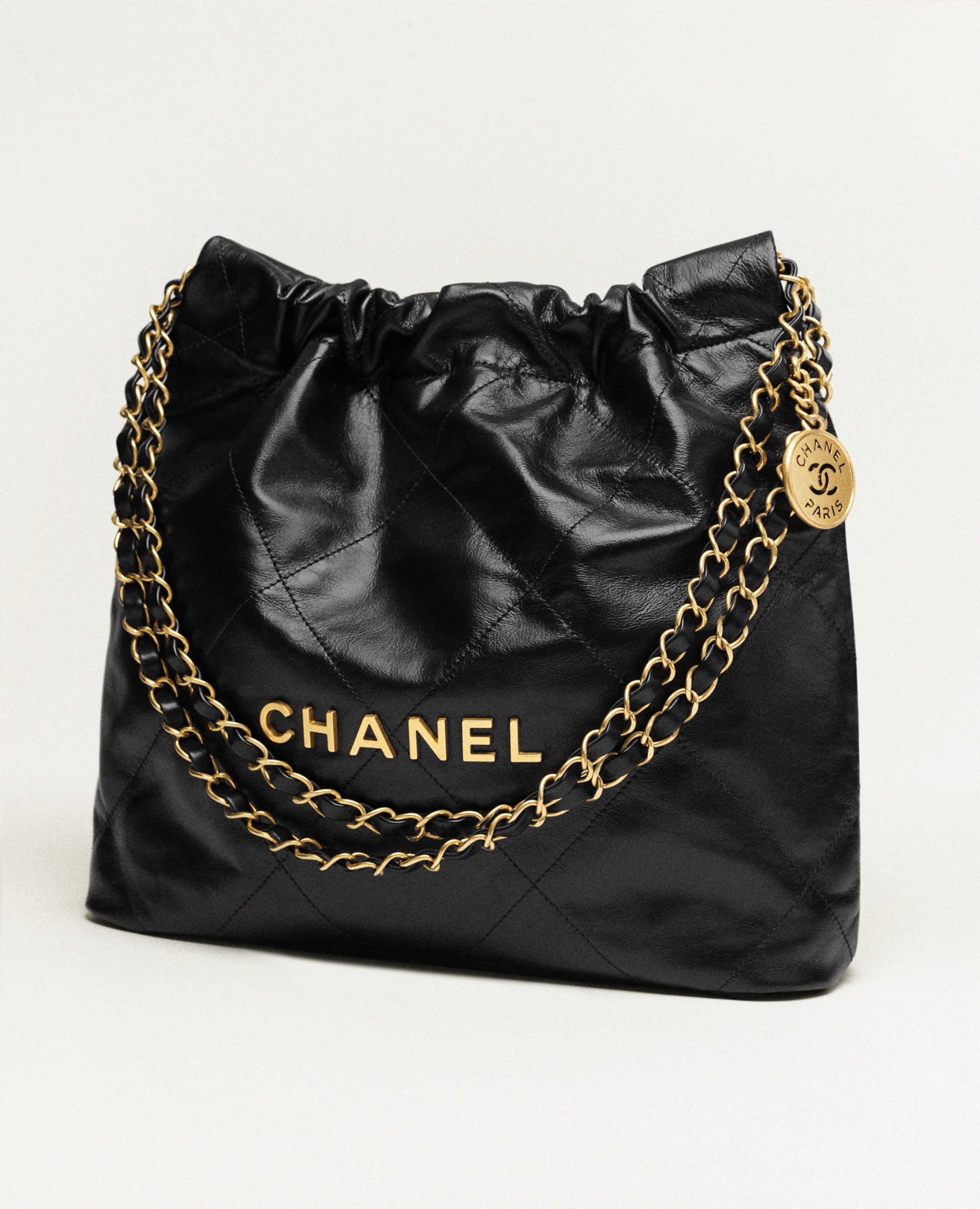 COCO 22 Small Handbag Shiny Calfskin & Gold-Tone Metal Black