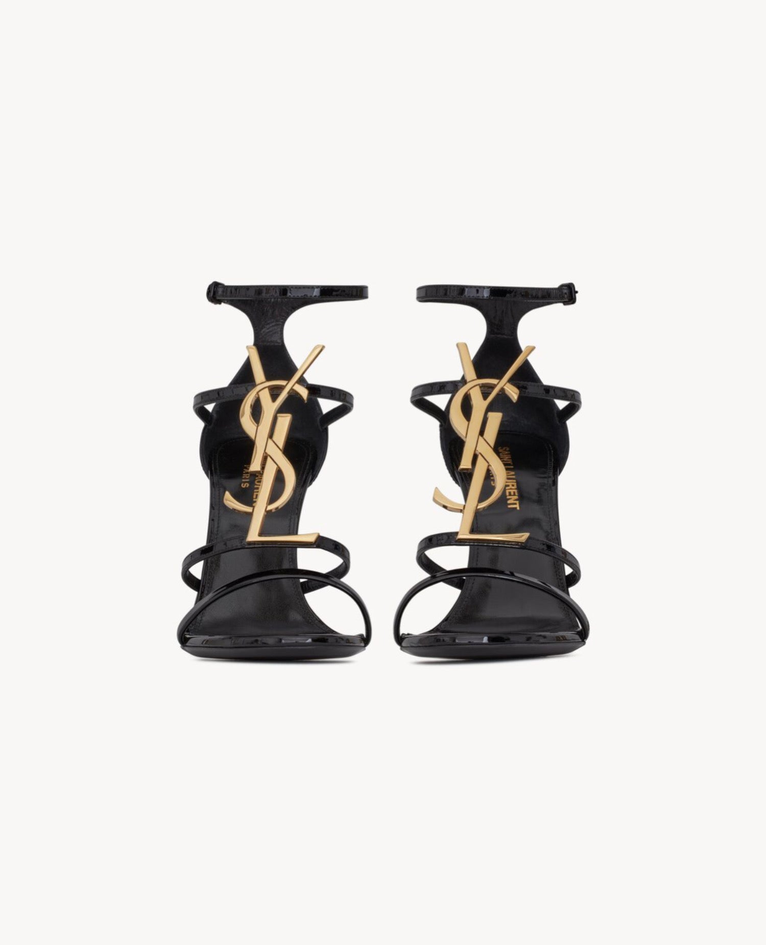 STL Cassandra Sandals In Patent Leather Gold