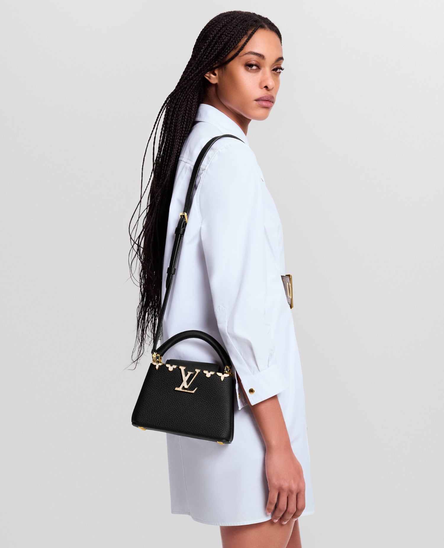 LVN Capucines Mini Black Taurillon leather - LVN Image