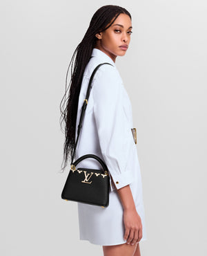 LVN Capucines Mini Black Taurillon leather - LVN Image