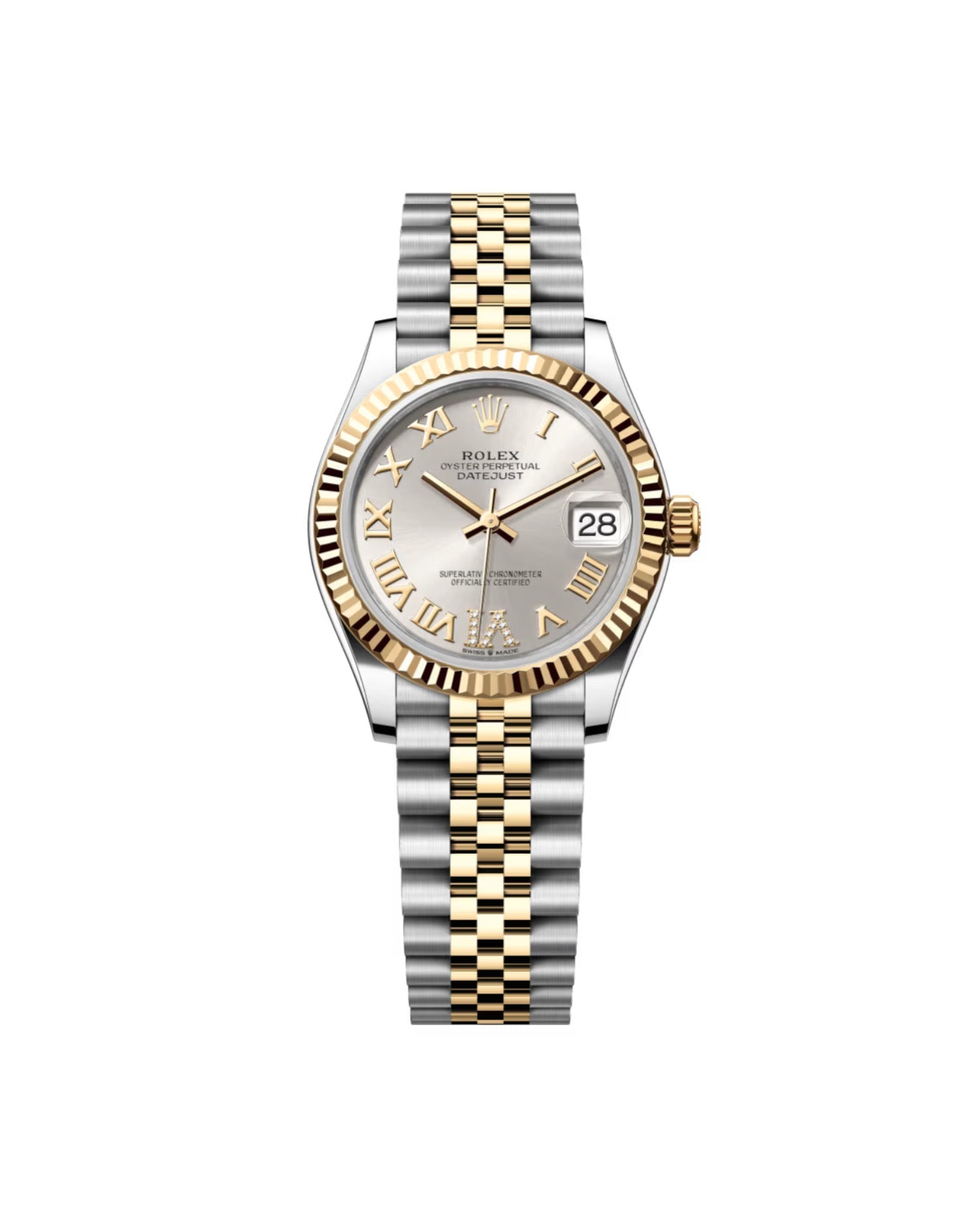RLX Datejust 31 Oyster, 31 mm, Oystersteel and yellow gold, Silver Dial