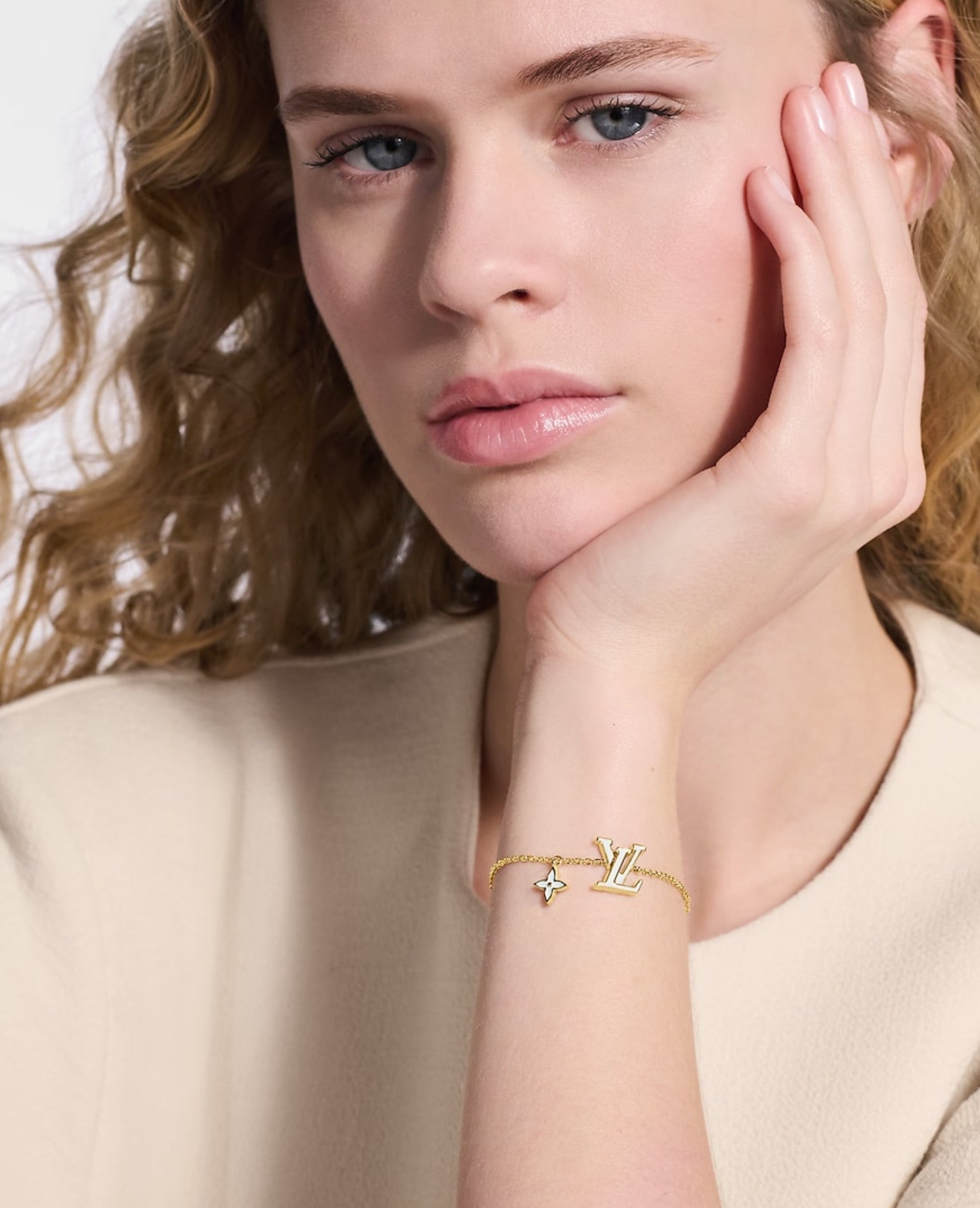 LVN LV Iconic Enamel Blanc Bracelet