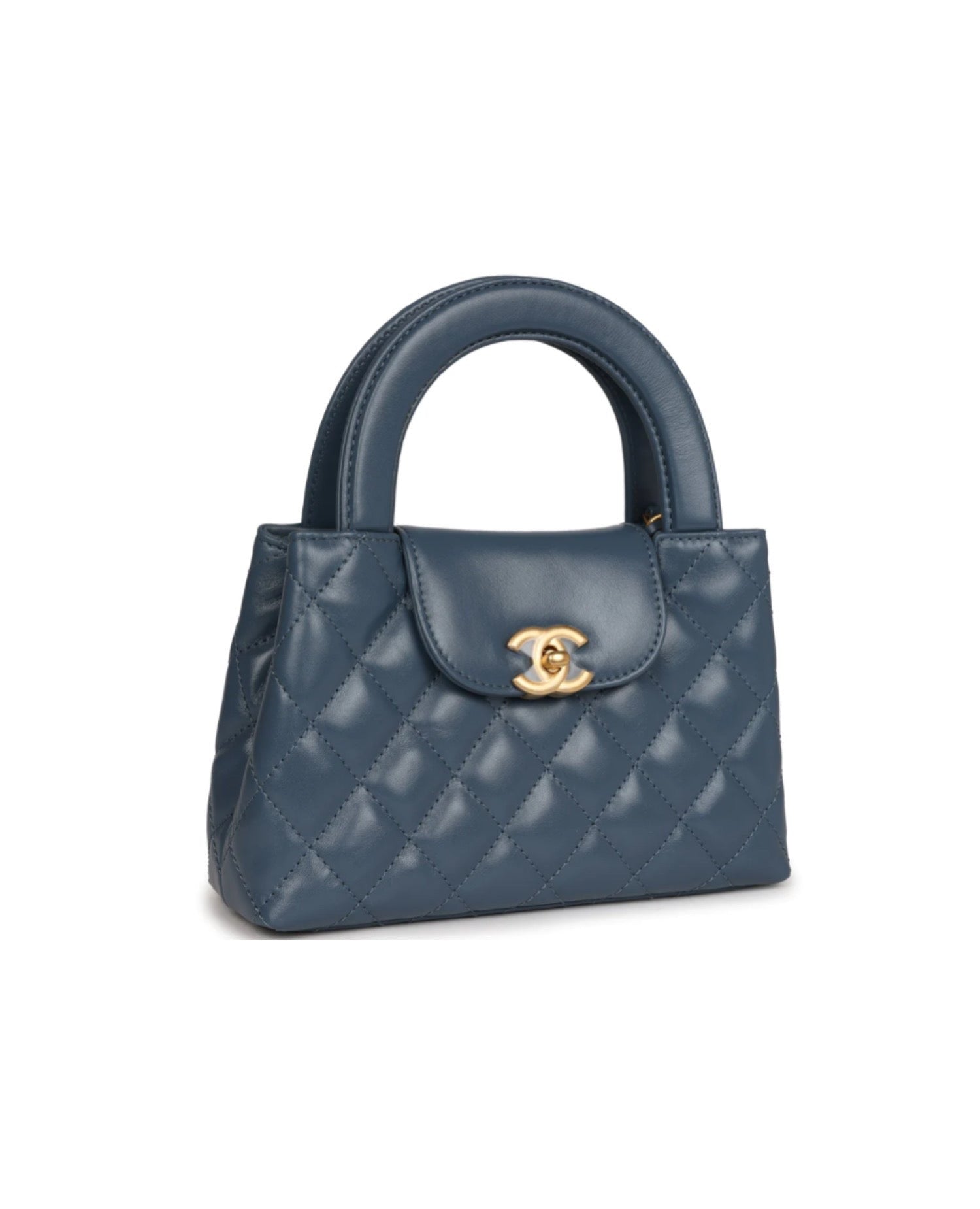 COCO Small Kelly Shopper Bag Calfskin Blue