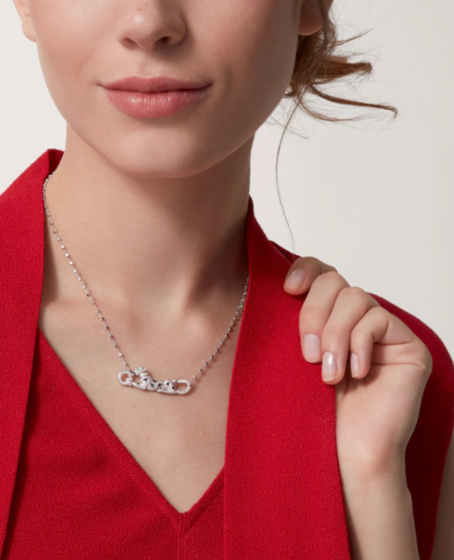 CRT Panthèrs White Gold DE CRT Necklace