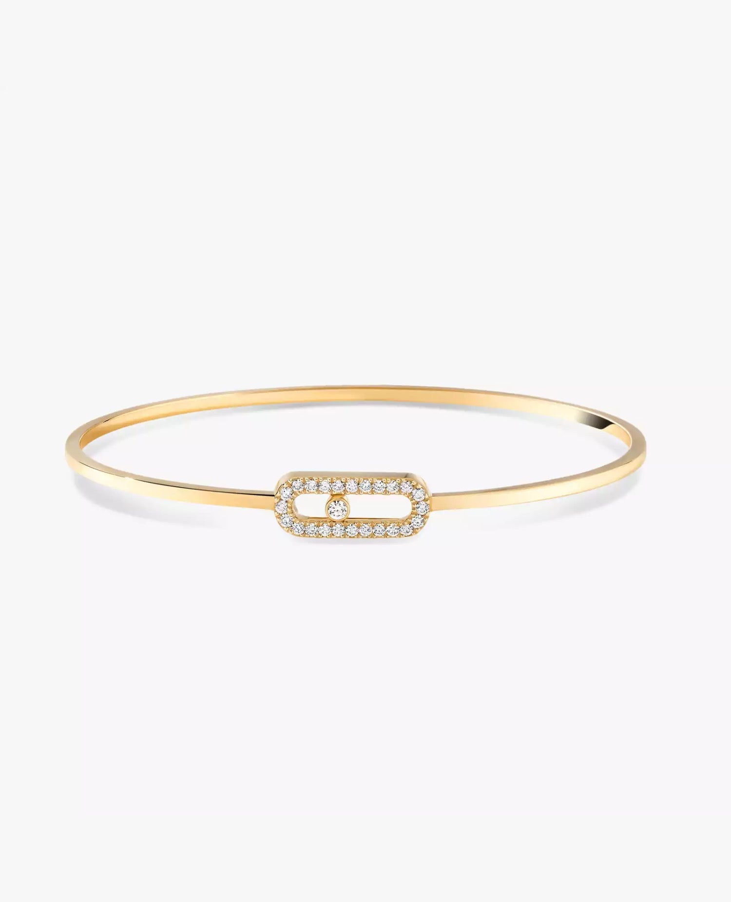 MSK  Move Uno Pavé Flex Bangle Bracelet Yellow Gold