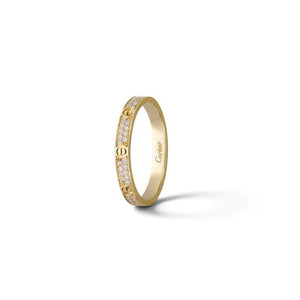 CRT Love Ring, Mini Model, Paved, Yellow Gold