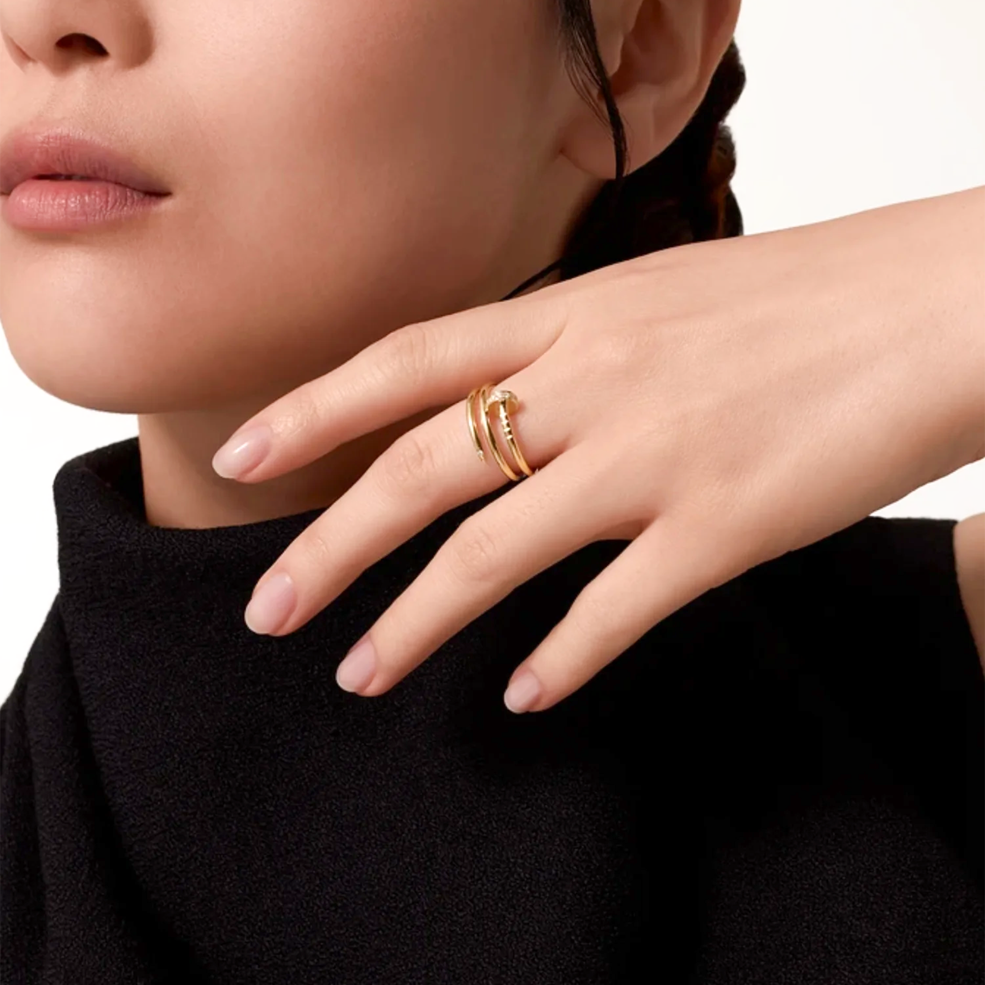 CRT Juste un Clou Ring, double, diamonds