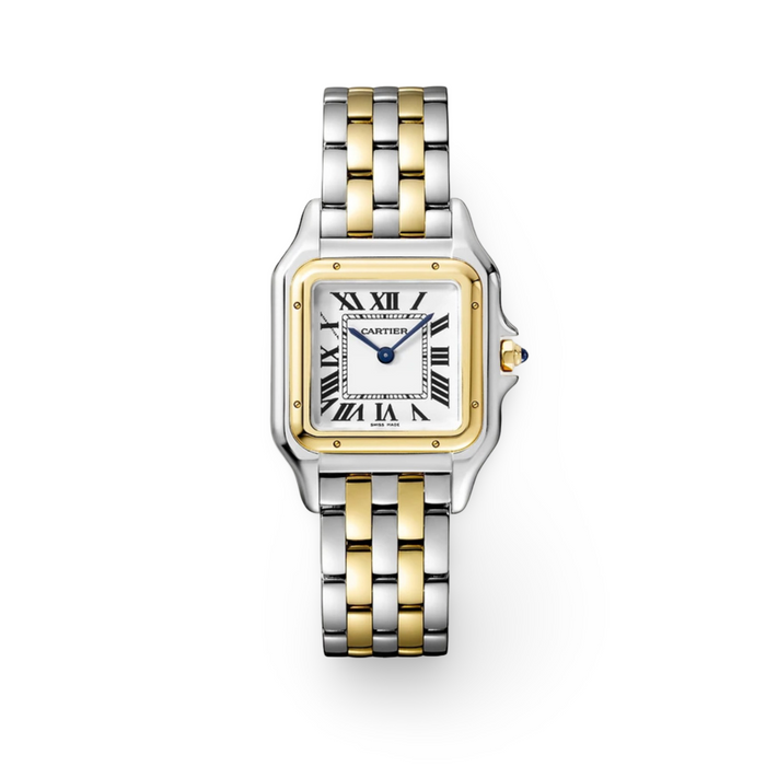 CRT Panthèrs DE CRT Watch, Medium Model, Yellow Gold/Steel