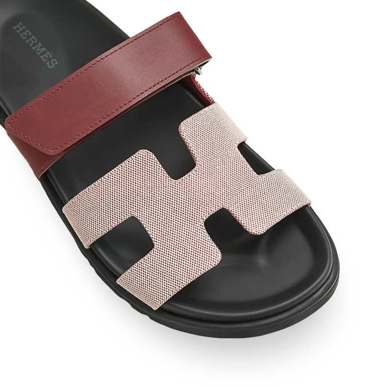 HMS Chypre Sandal rouge H Canvas and Calfskin