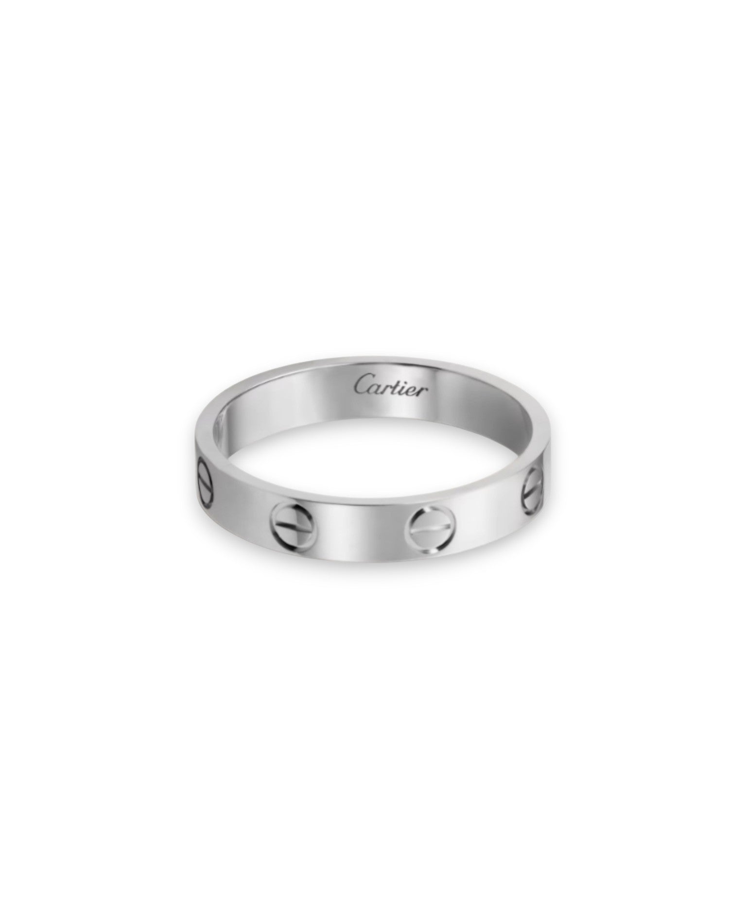 CRT Love Wedding Band Ring, Silver