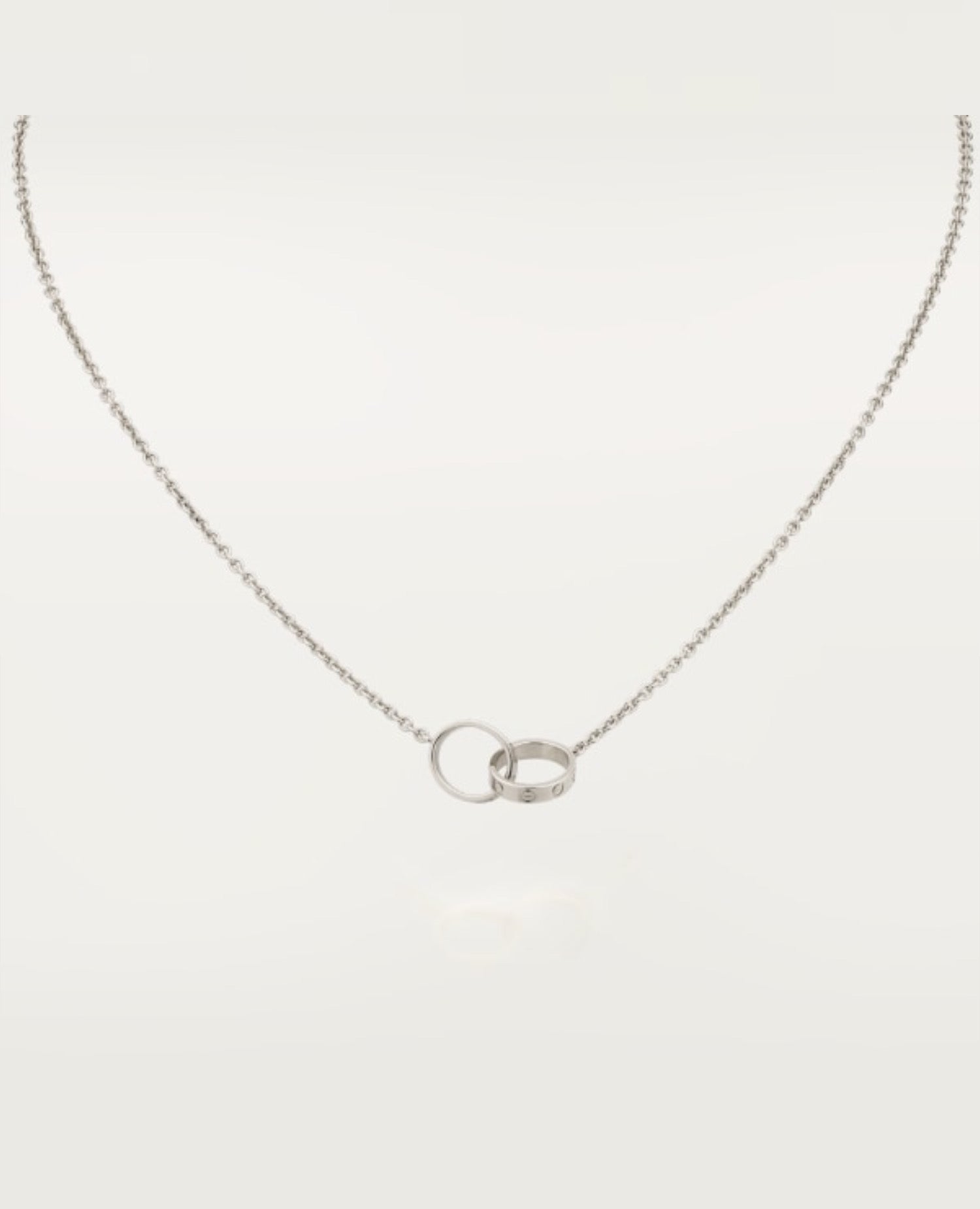 CRT Love White Gold Necklace Silver