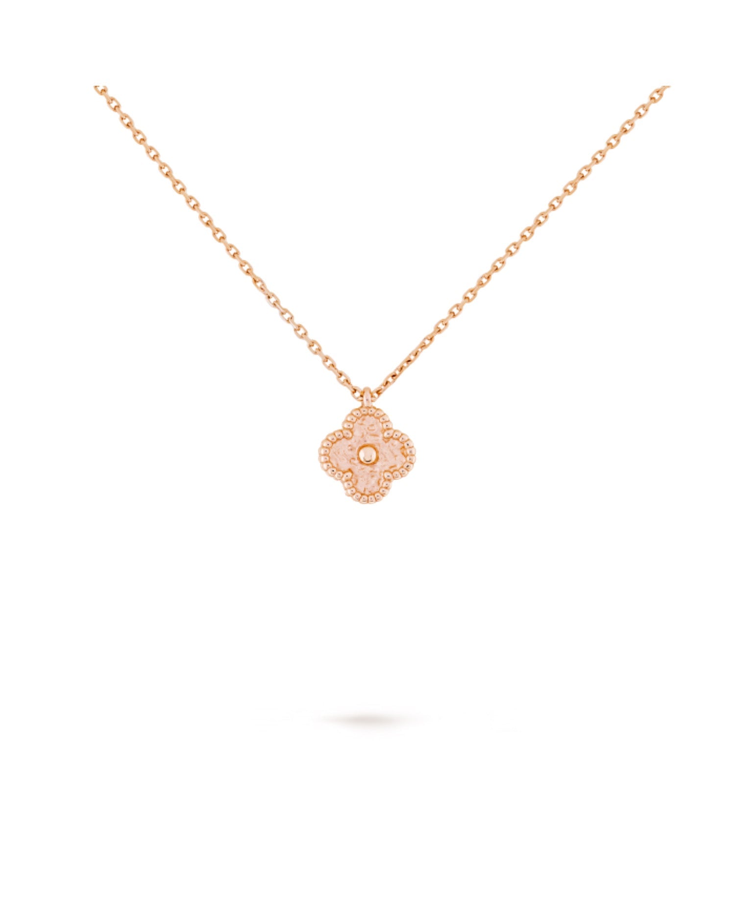 VCF Sweet Alhambra Necklace, Rose Gold