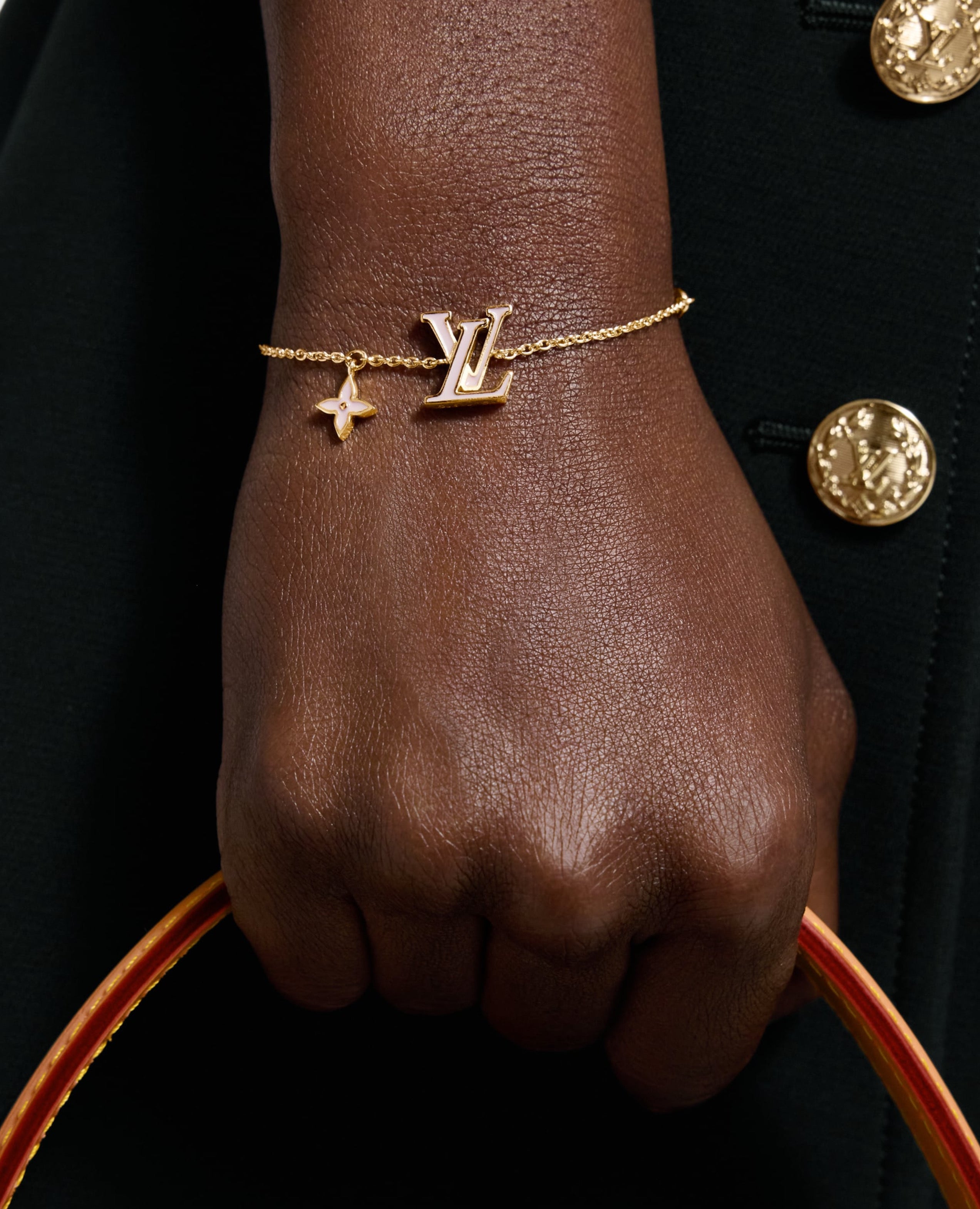 LVN LV Iconic Enamel Pink Bracelet