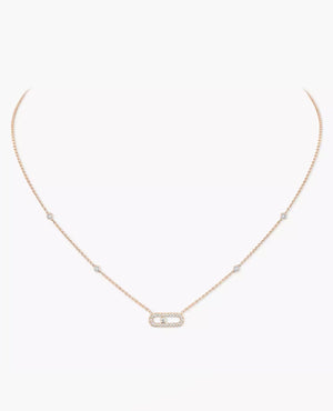 MSK  Move Uno Pavé Necklace Rose Gold - MSK Image