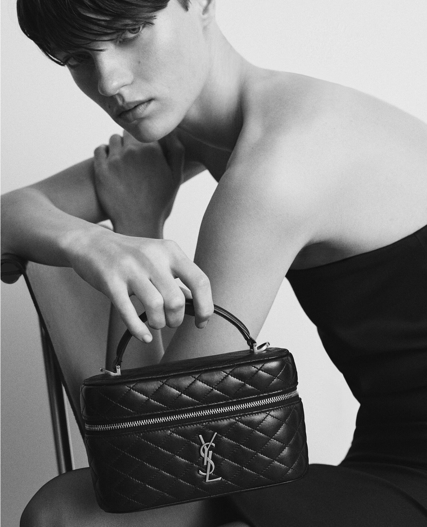 STL Gaby Vanity Bag In Lambskin Rouge Cabernet