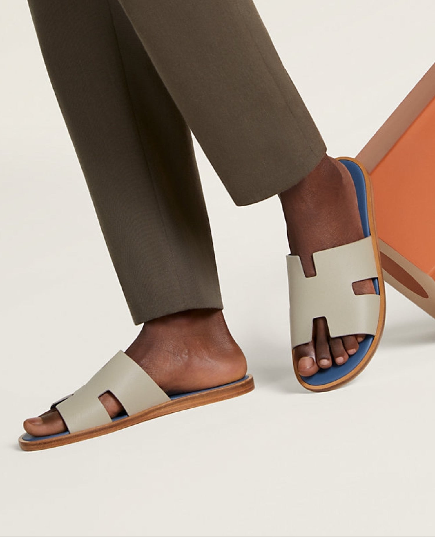 HMS Izmir Sandal Beige Esquisse / Bleu Turquin
