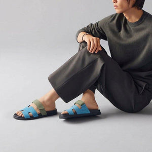 HMS Chypre Sandal Bleu Cameo / Vert Celadon