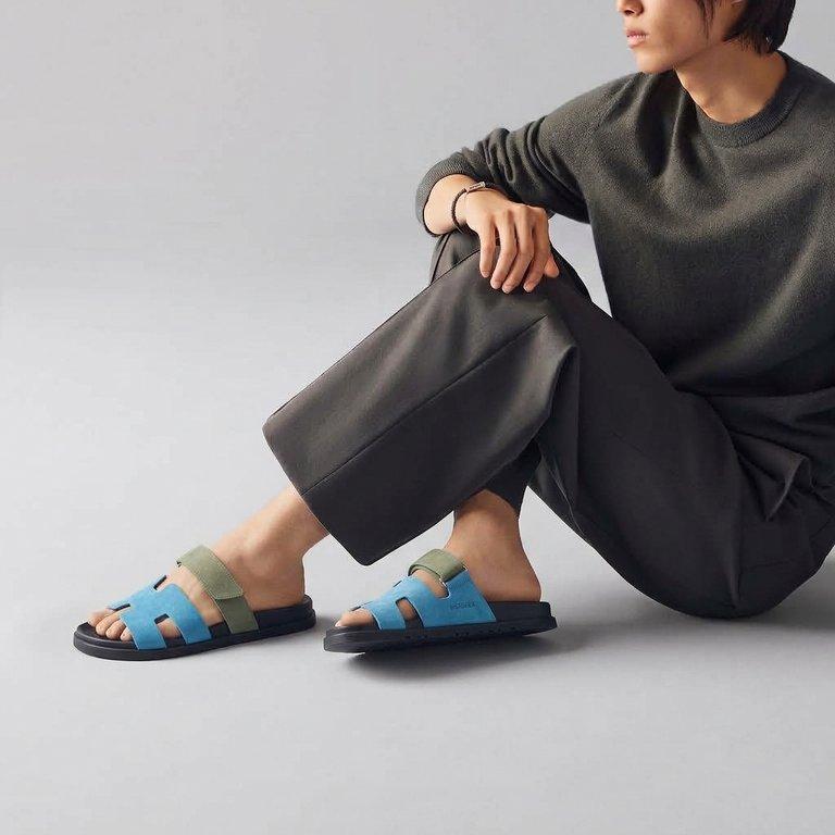 HMS Chypre Sandal Bleu Cameo / Vert Celadon