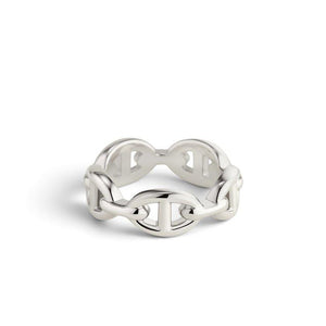 HMS Chaine D'ancre Enchainee Ring, Small model Silver