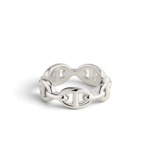 HMS Chaine D'ancre Enchainee Ring, Small model Silver