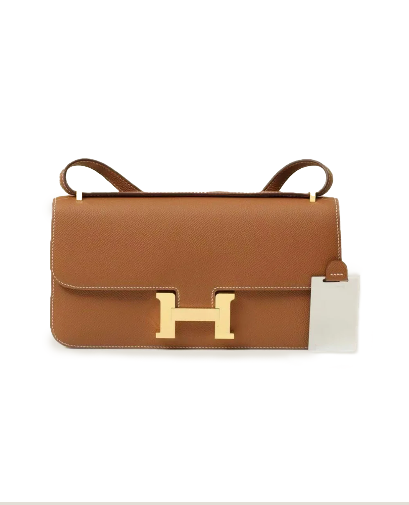 HMS Constance Elan Bag Brown Gold Hardware