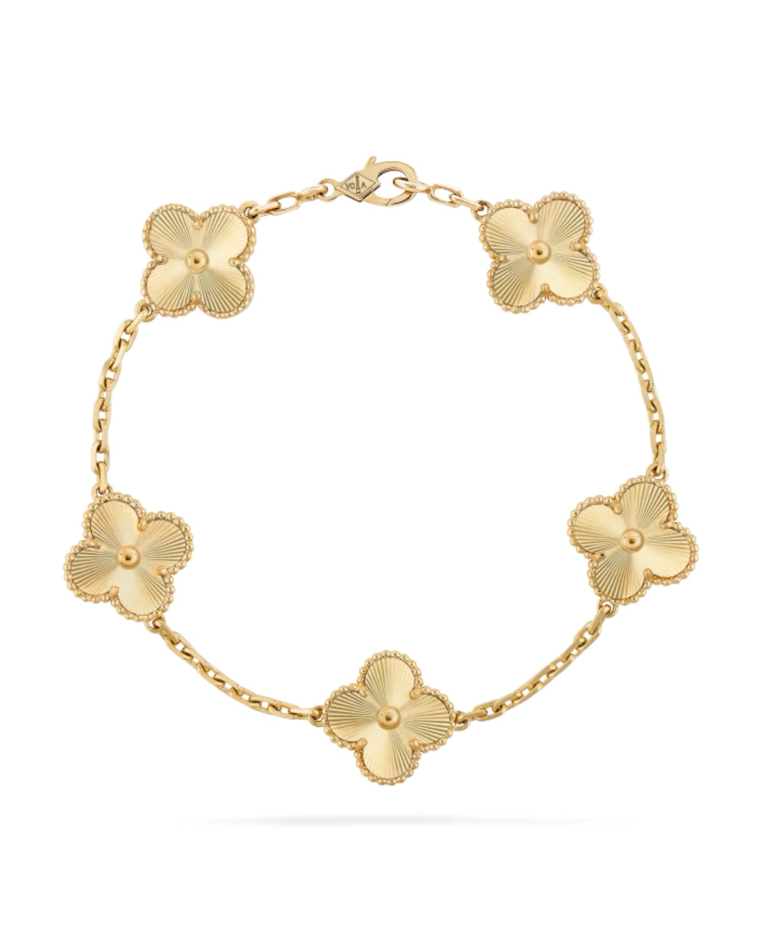 VCF Vintage Alhambra bracelet, 5 motifs, yellow gold