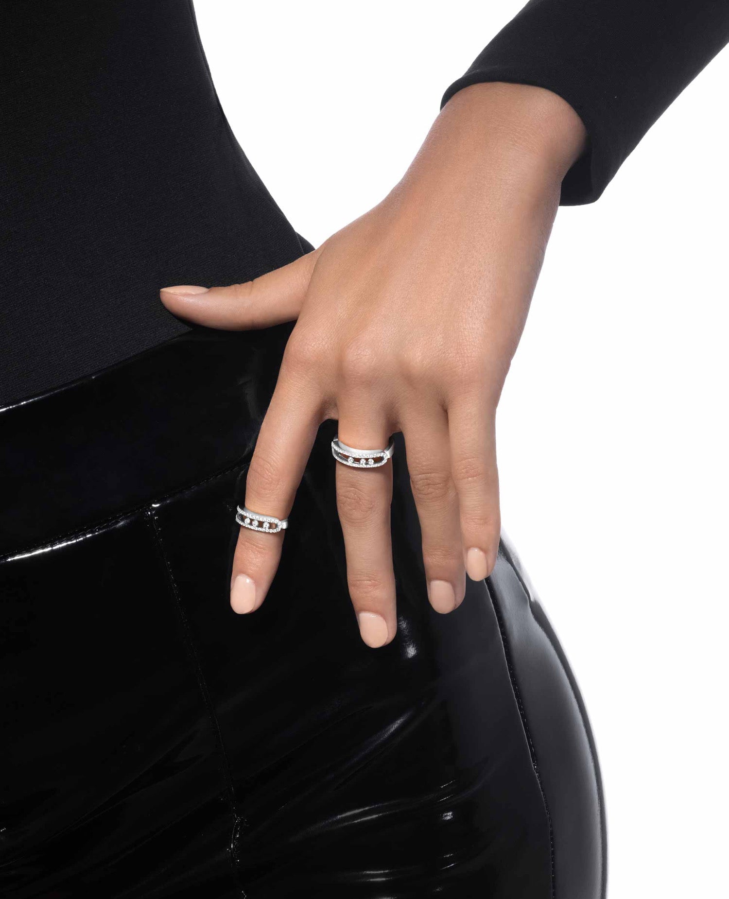MSK Baby Move Pavé Ring Silver