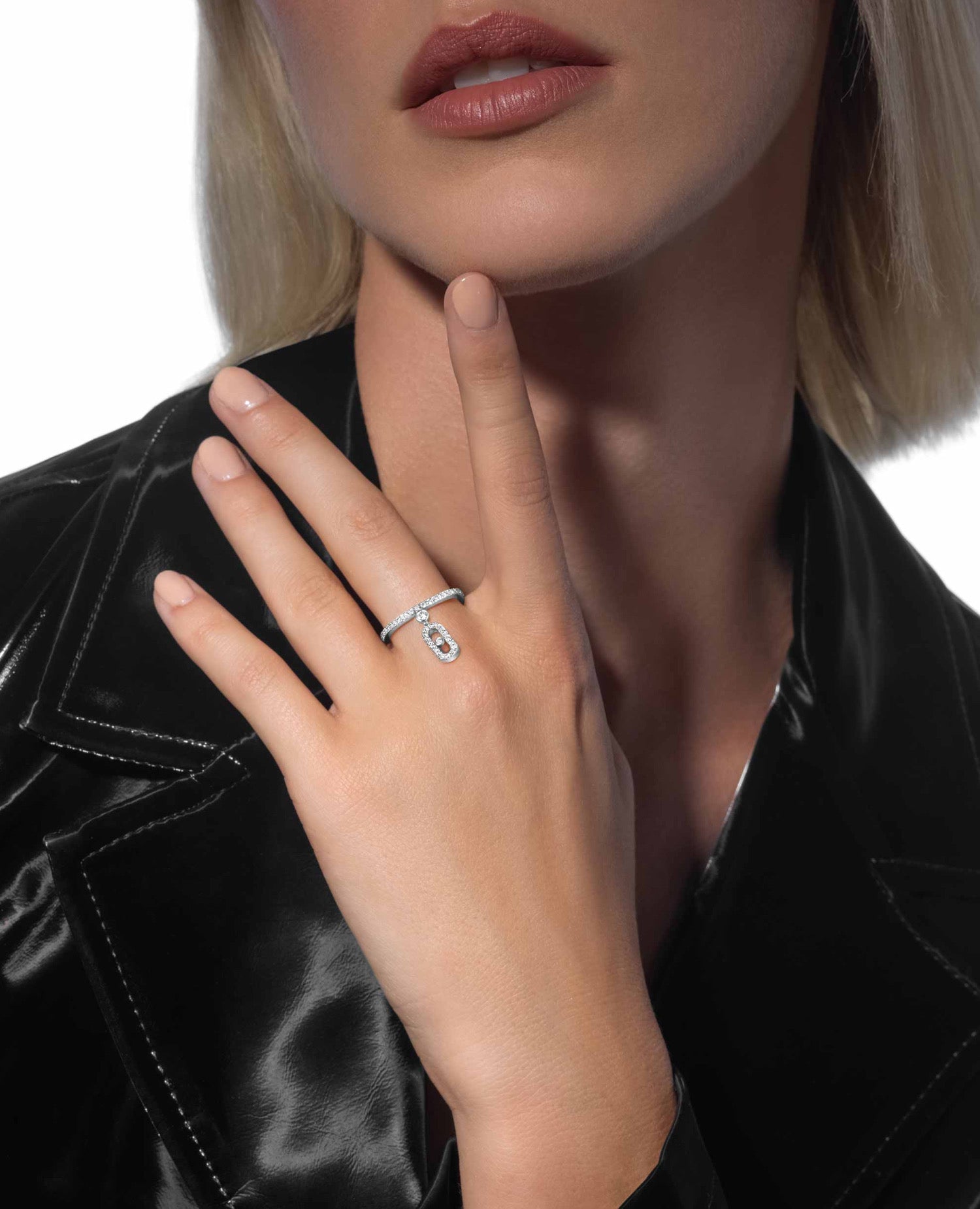 MSK  Move Uno Pavé Drop Ring