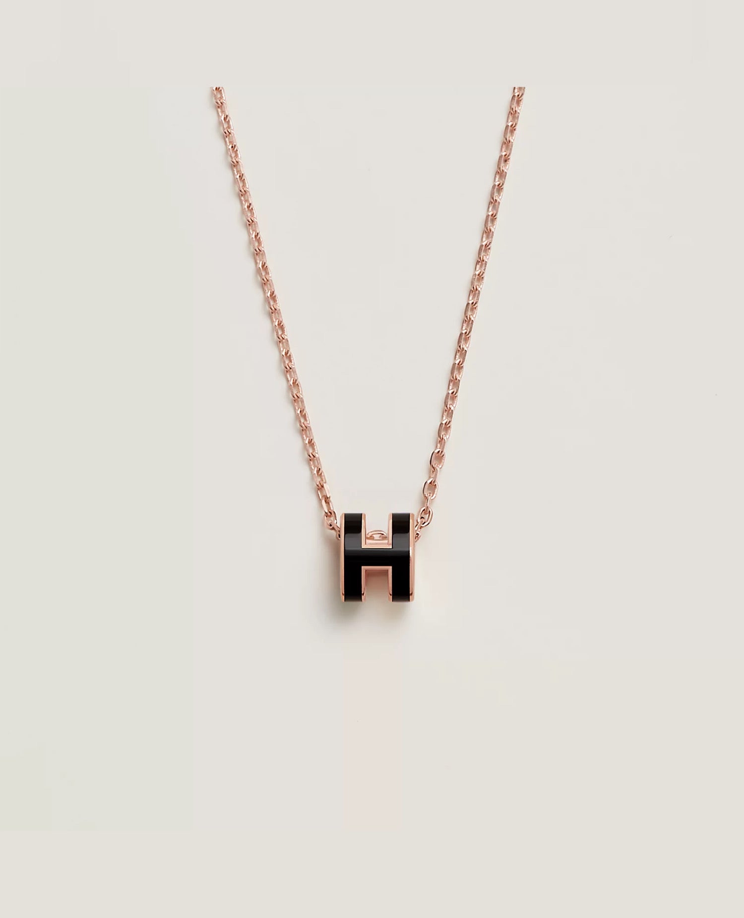 HMS Mini Pop H Pendant Rose Gold Noir