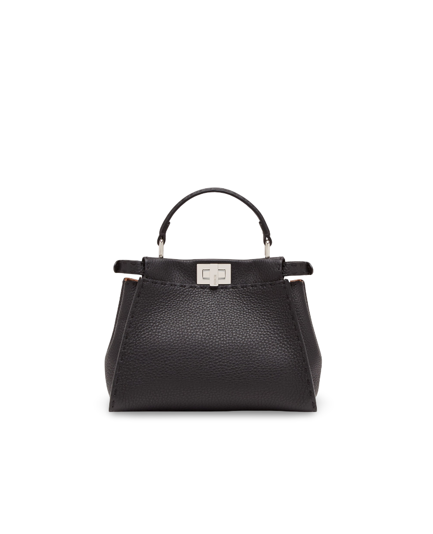 FND Peekaboo Mini Black Cuoio Romano