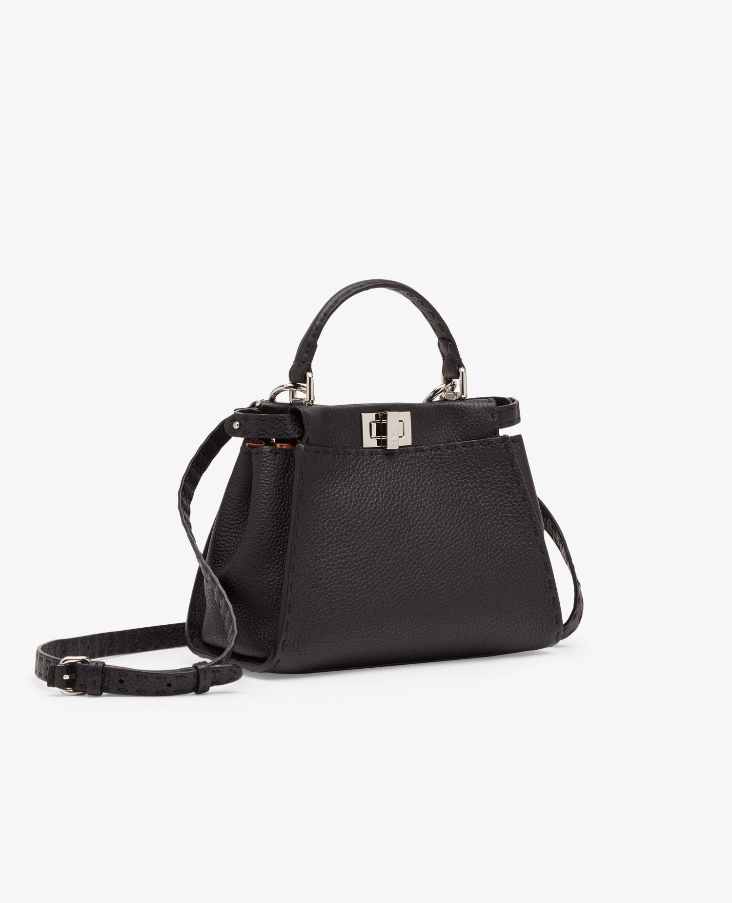 FND Peekaboo Mini Black Cuoio Romano