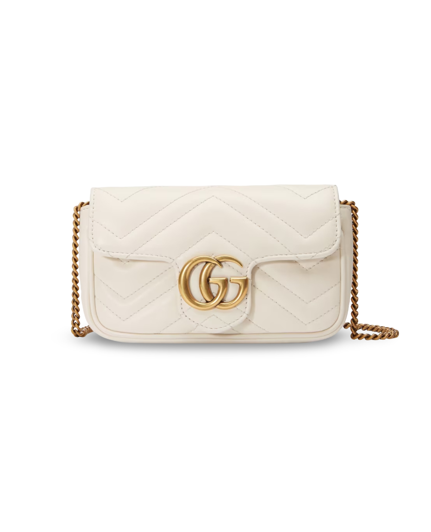 GCC GG Marmont Super Mini Bag White