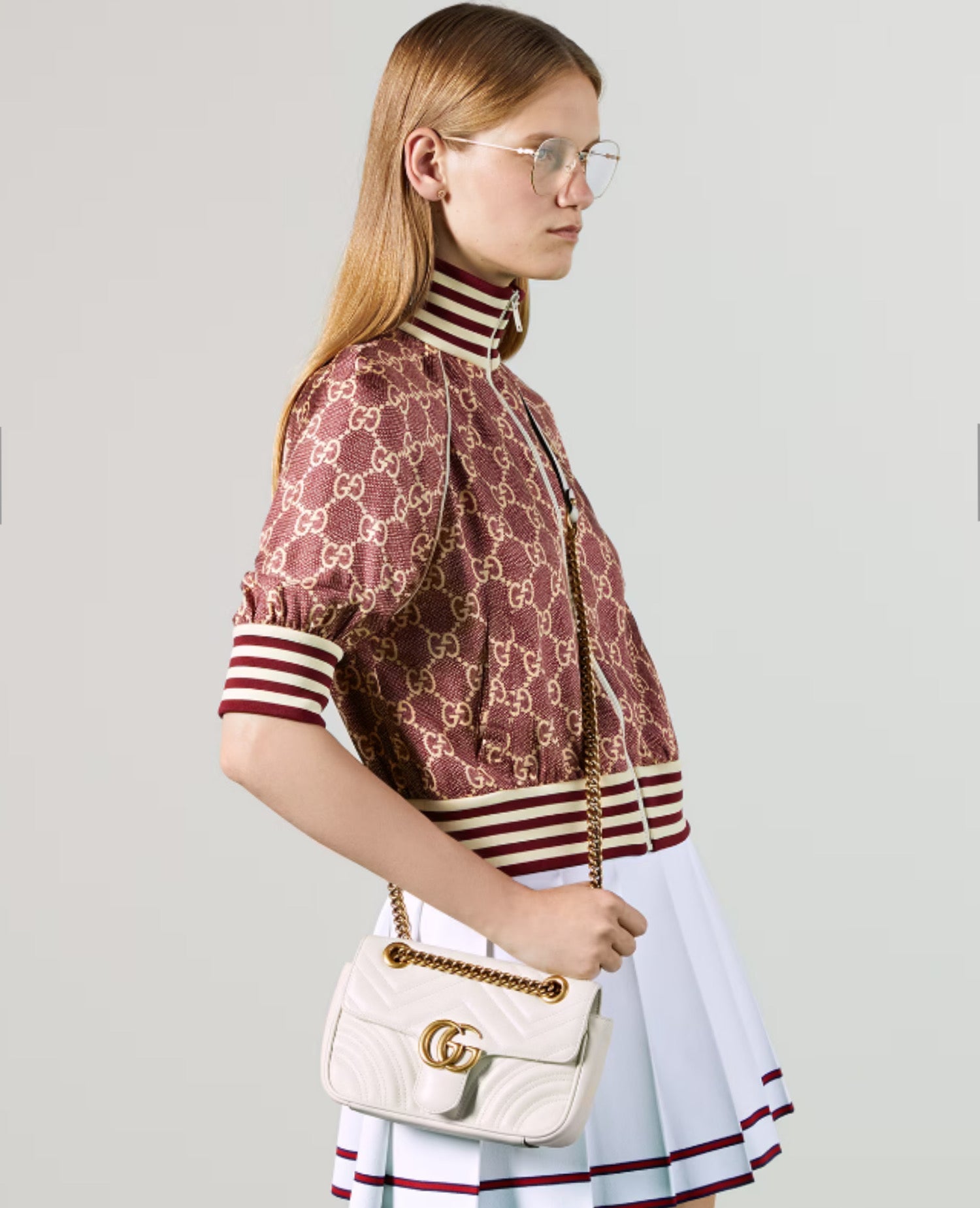 GCC GG Marmont Mini Bag White