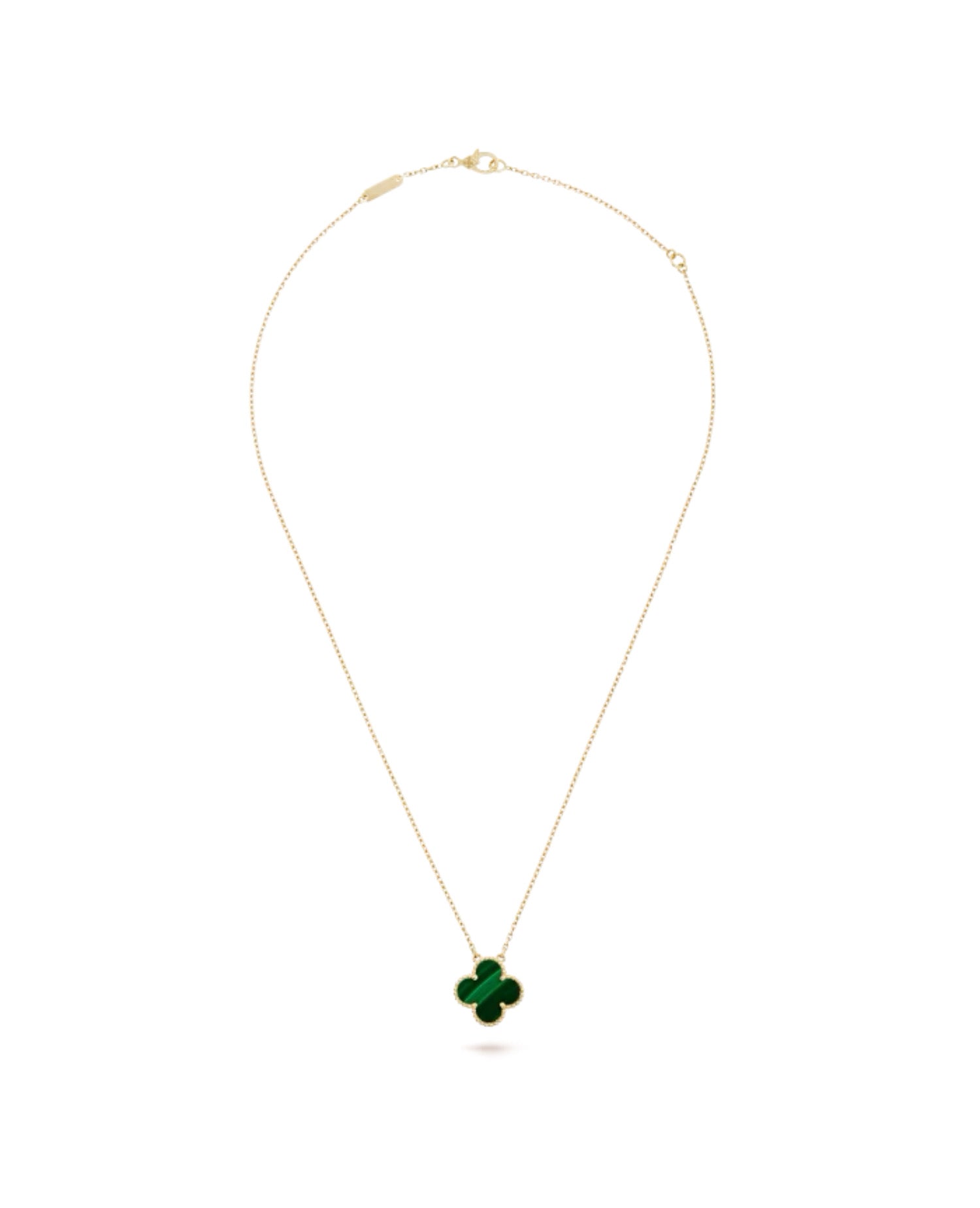 VCF Vintage Alhambra pendant, yellow gold, Malachite