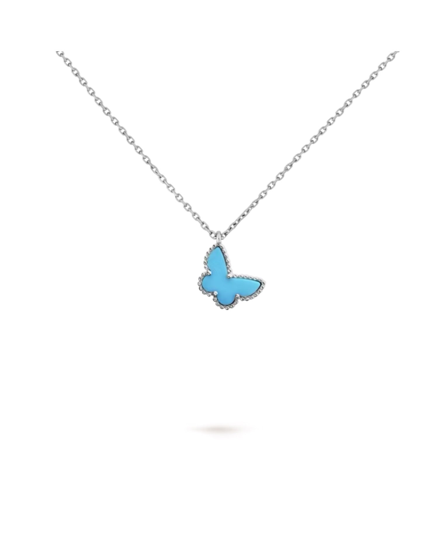 VCF Sweet Butterfly pendant 18K white gold, Turquoise