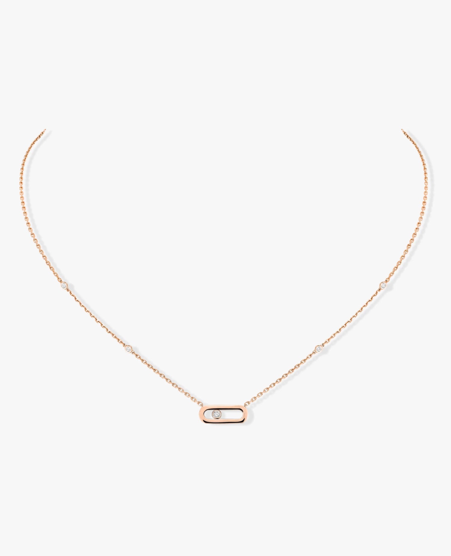 MSK  Move Uno Necklace Rose Gold