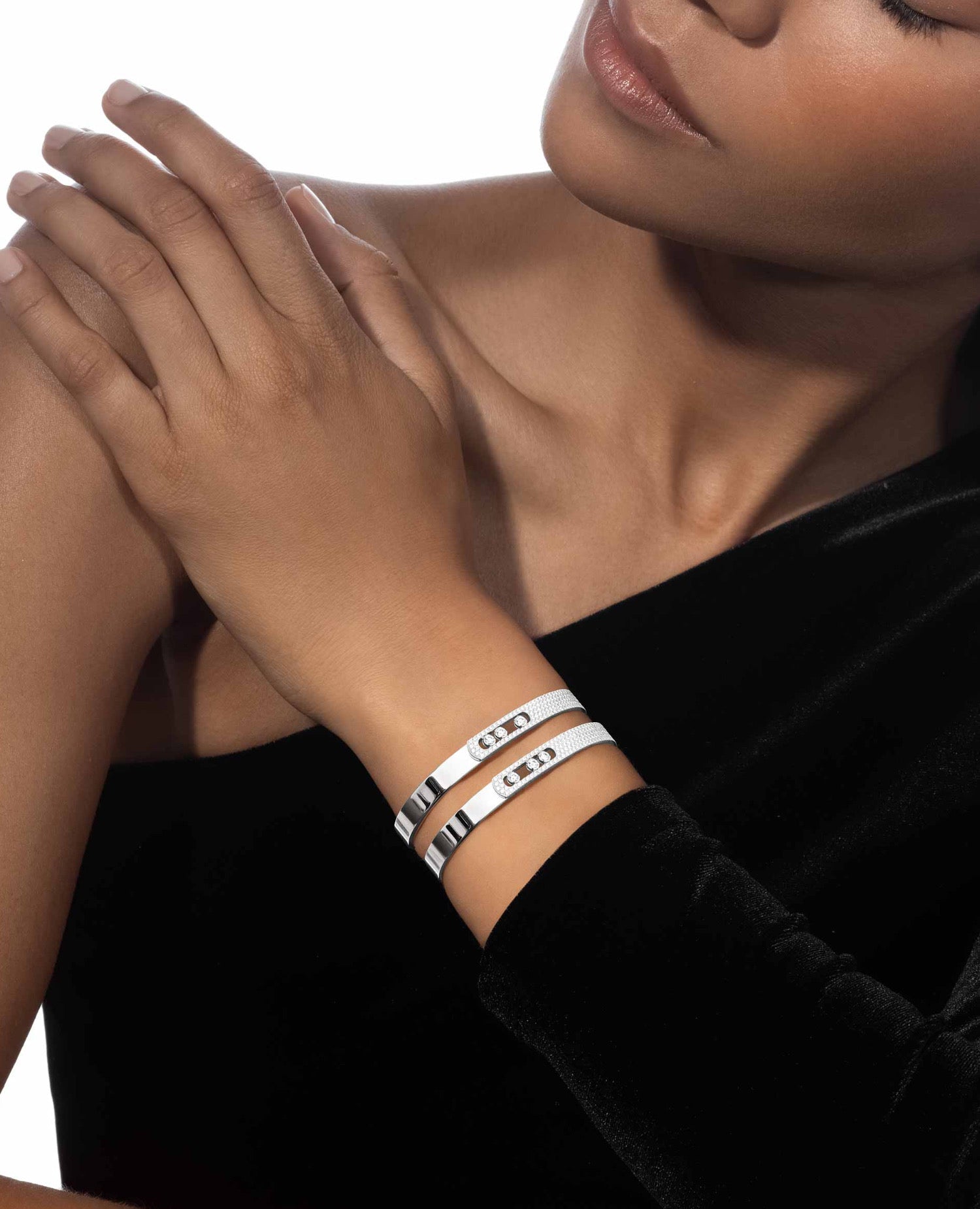 MSK  Move Noa Pavé Bracelet Silver