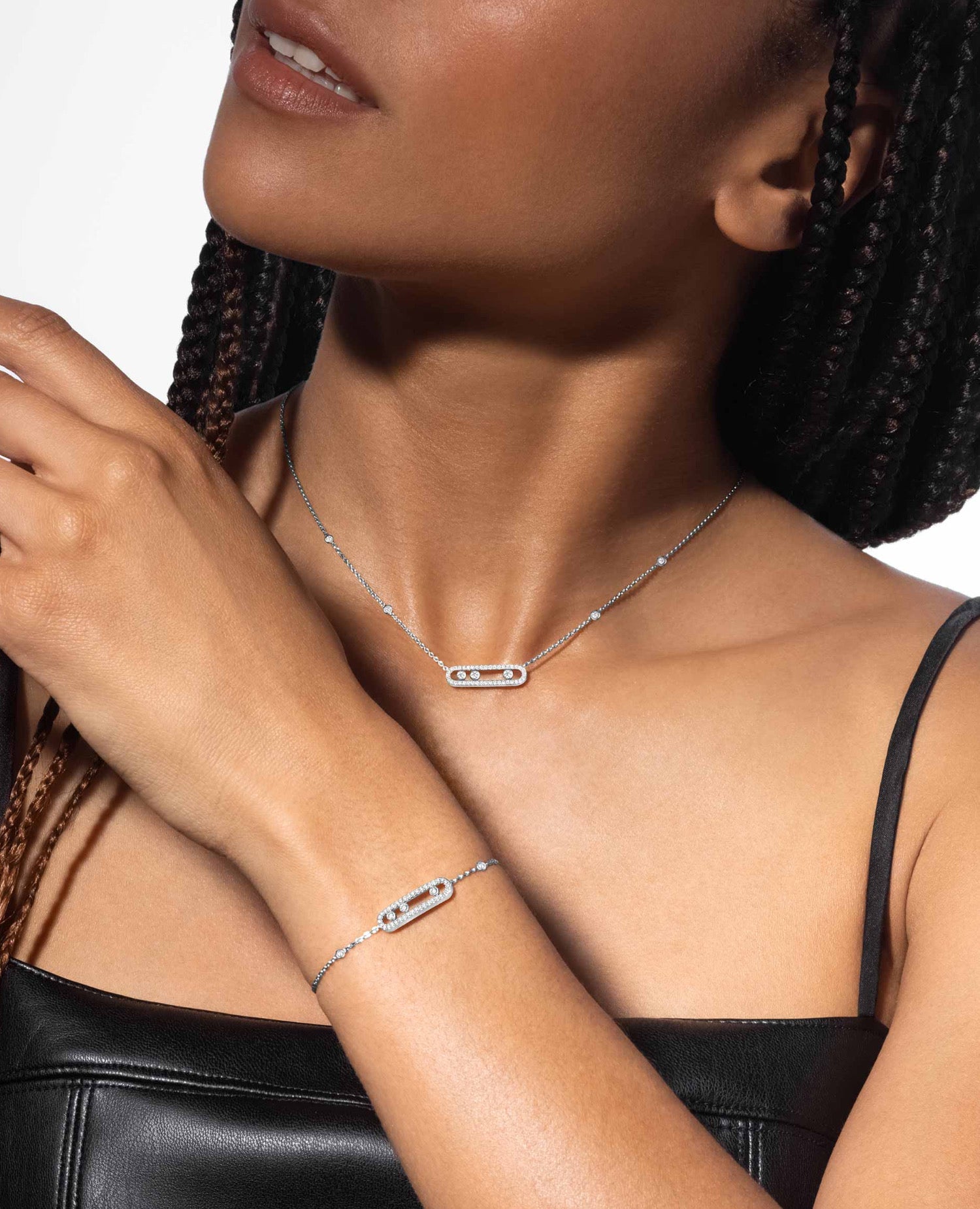 MSK  Baby Move Pavé Bracelet Silver