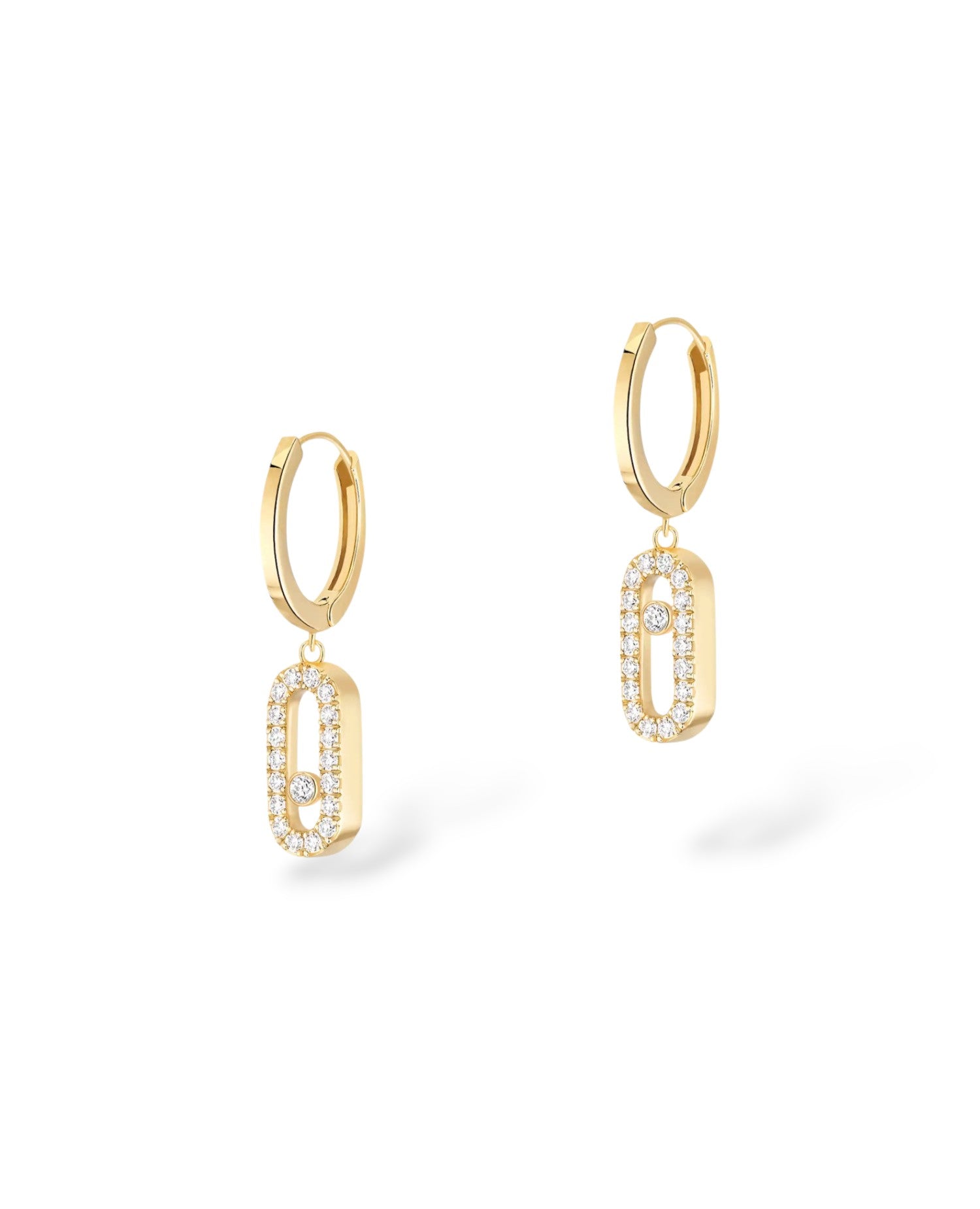 MSK  Move Uno Hoop Earrings Yellow Gold