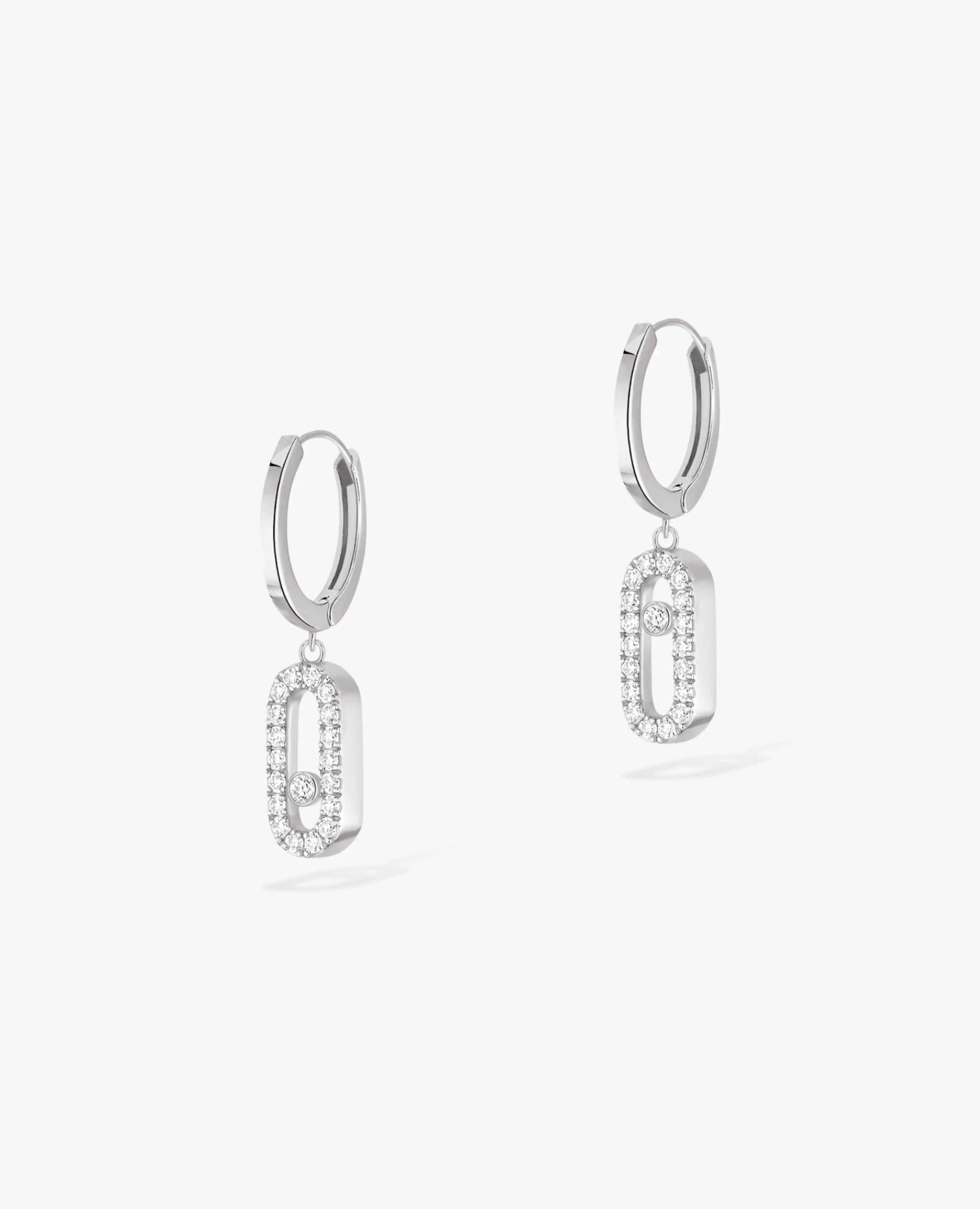 MSK  Move Uno Hoop Earrings Silver