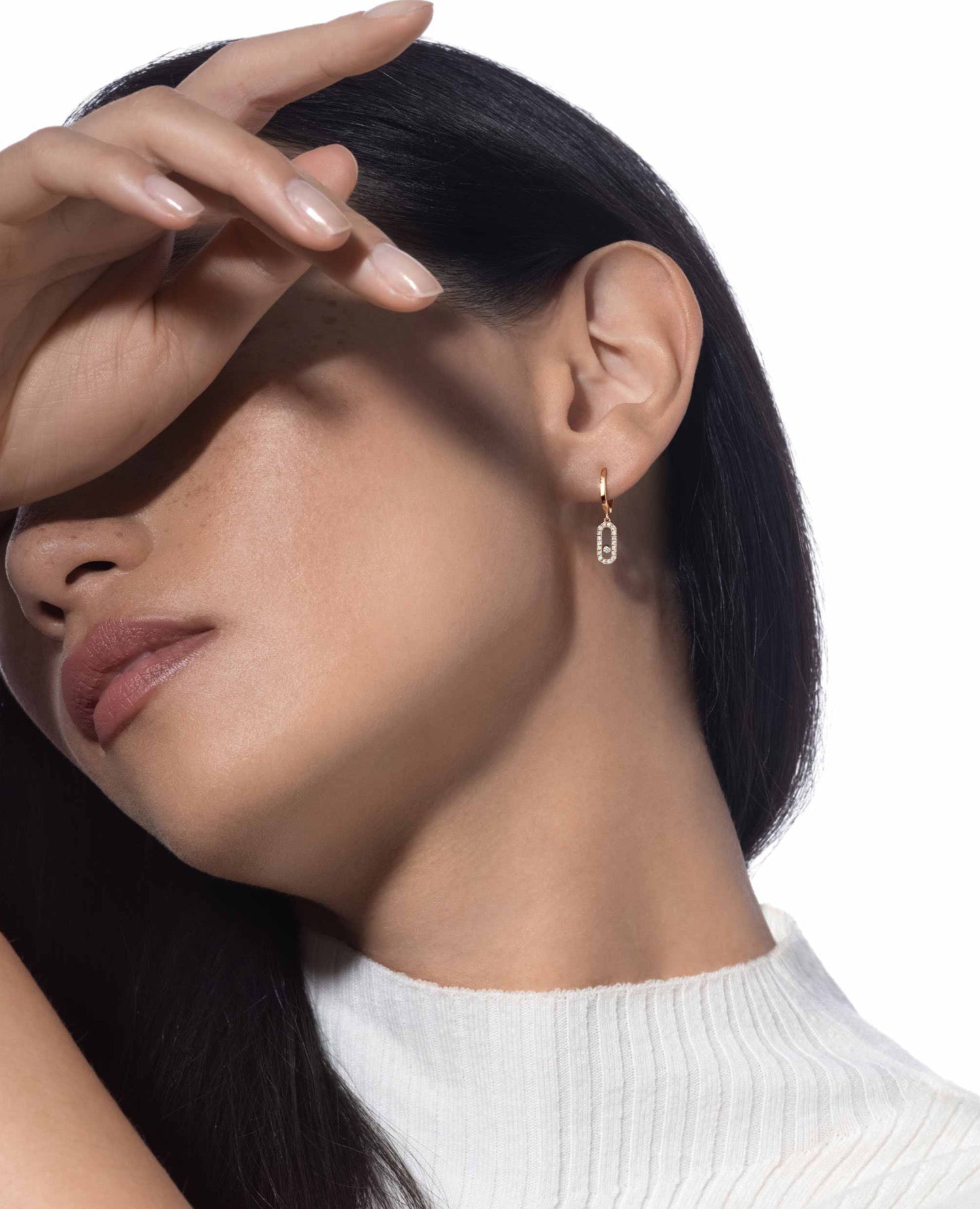 MSK  Move Uno Hoop Earrings Yellow Gold