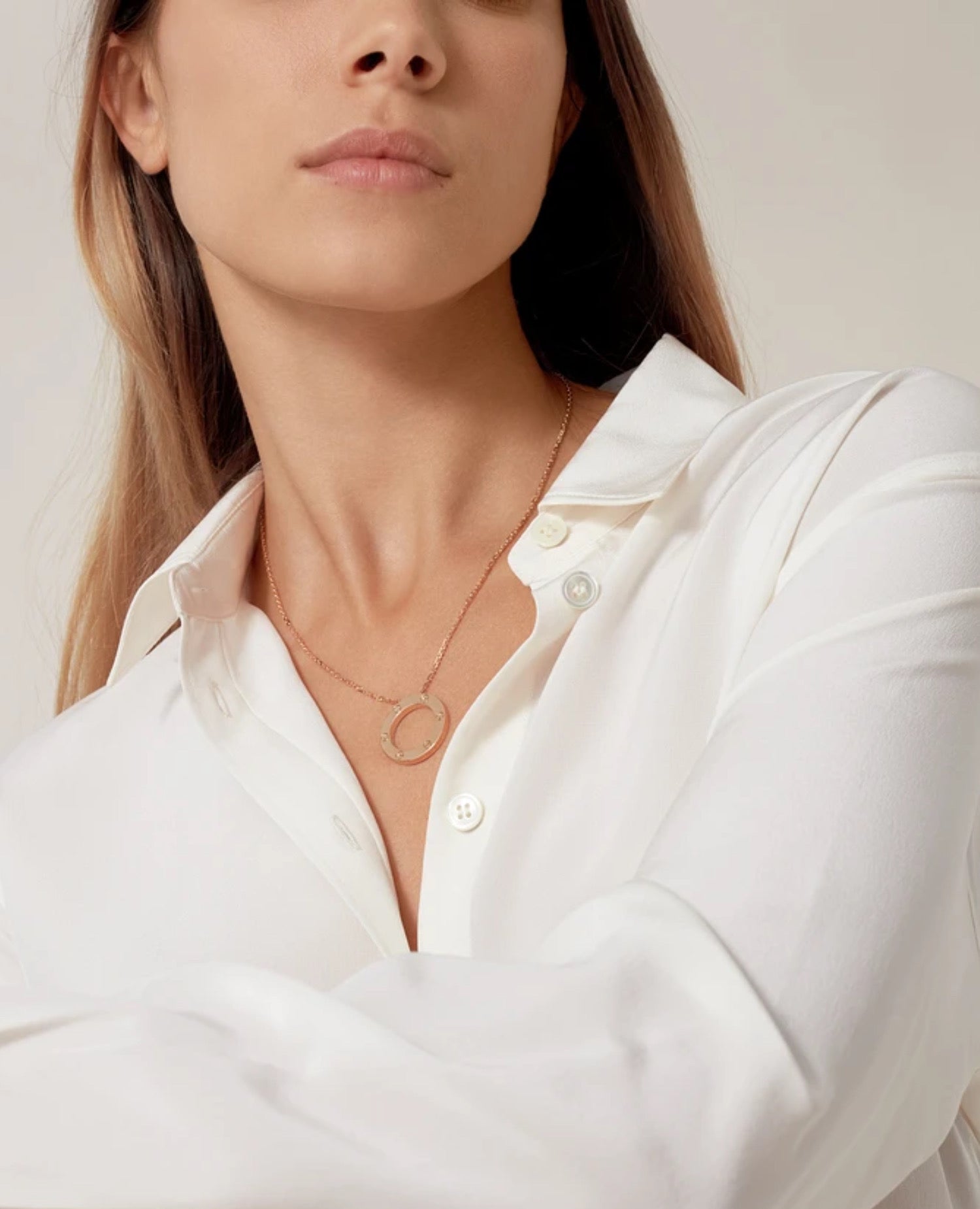 CRT Love Necklace, Rose Gold