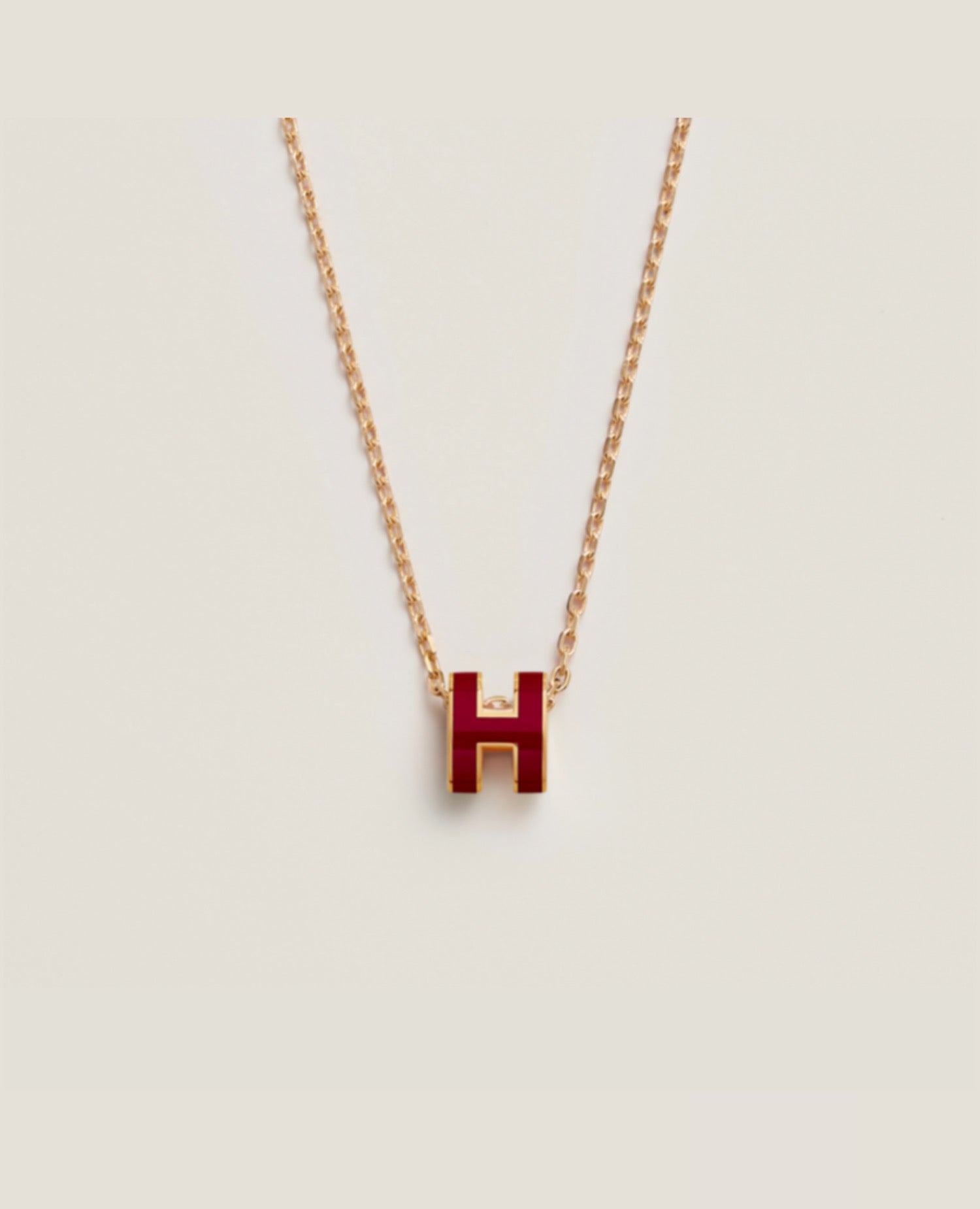HMS Mini Pop H Pendant yellow Gold Rouge H