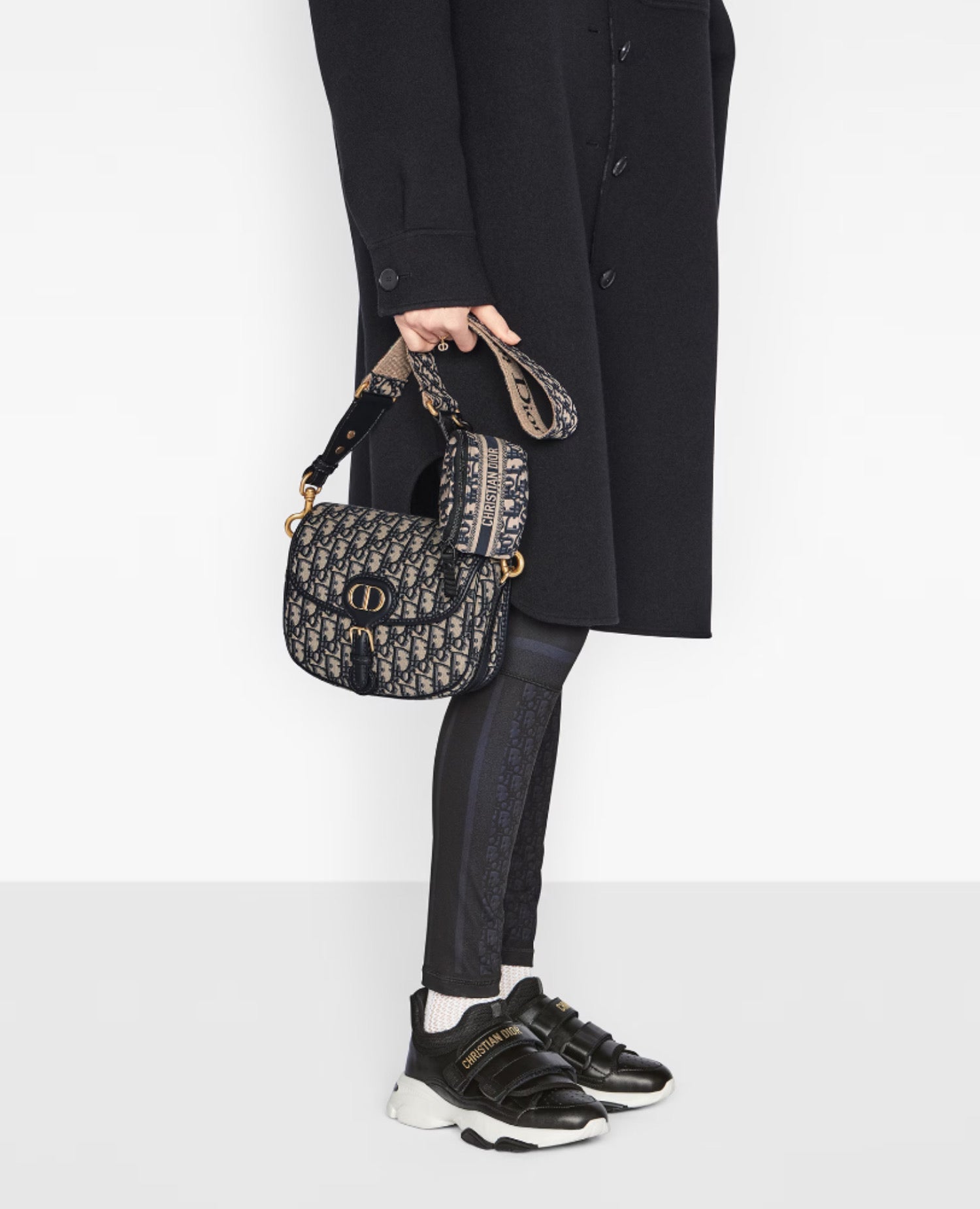 DR Medium Bobby Bag Blue Oblique Jacquard