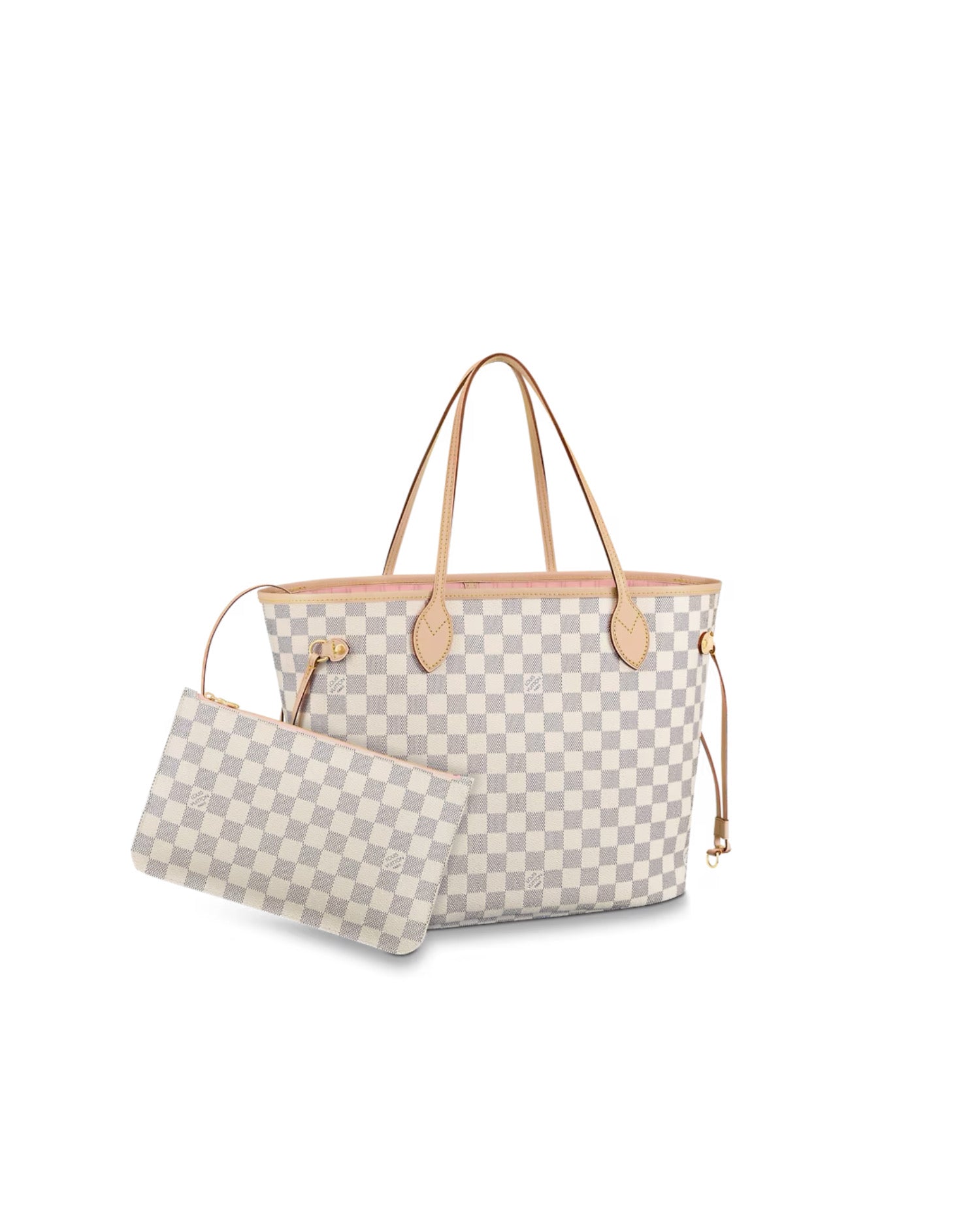 LVN Neverfull MM Damier Rose Ballerine
