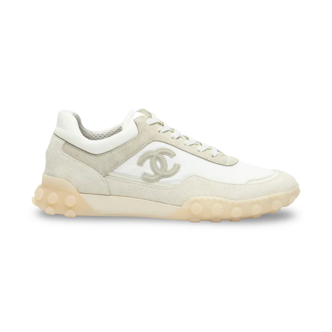 COCO Ivory Sneakers Suede & Calfskin Mix