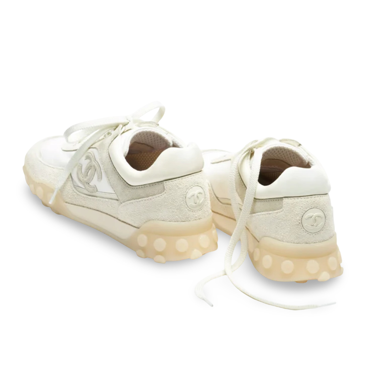 COCO Ivory Sneakers Suede & Calfskin Mix