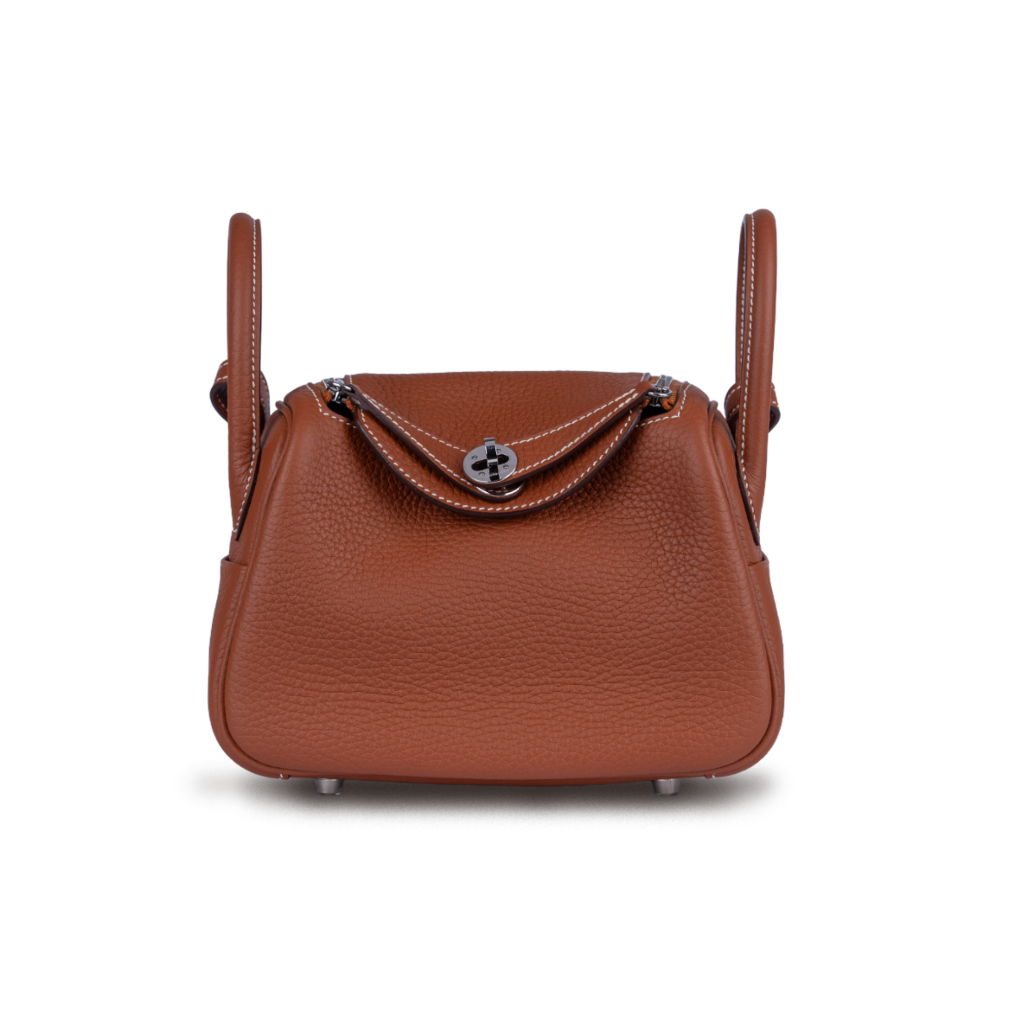 HMS Mini Lindy 20 Bag Brown Silver